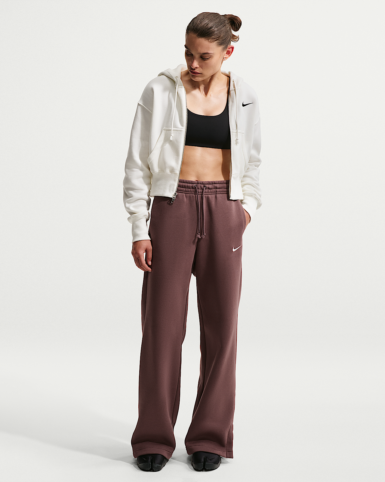 Женские  Nike Sportswear Phoenix Fleece High-Waisted Wide-Leg Pants