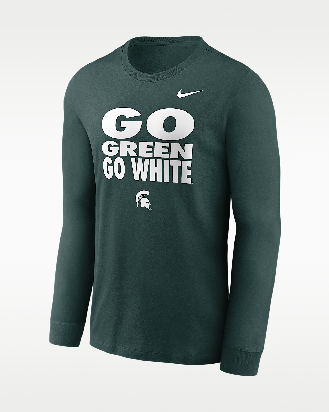 Мужская футболка Michigan State Sideline Slogan Nike Dri-FIT College Long-Sleeve
