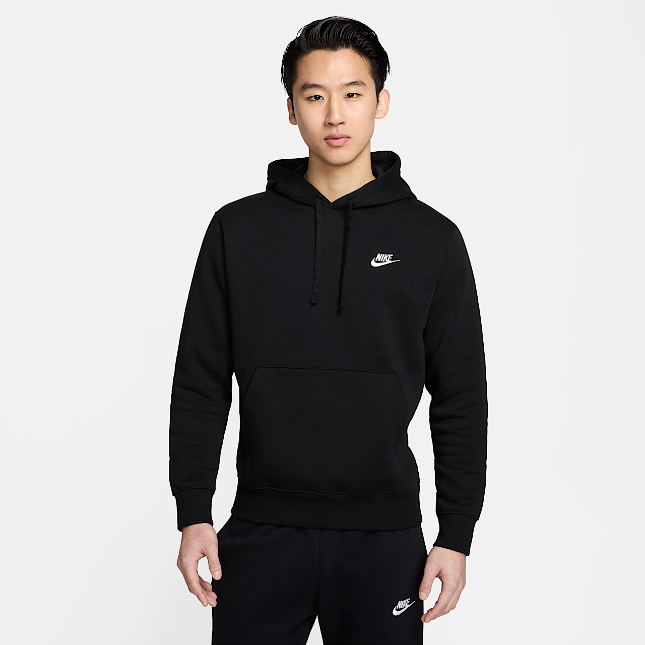 Nike Sportswear Club Fleece (Black/Black/White)