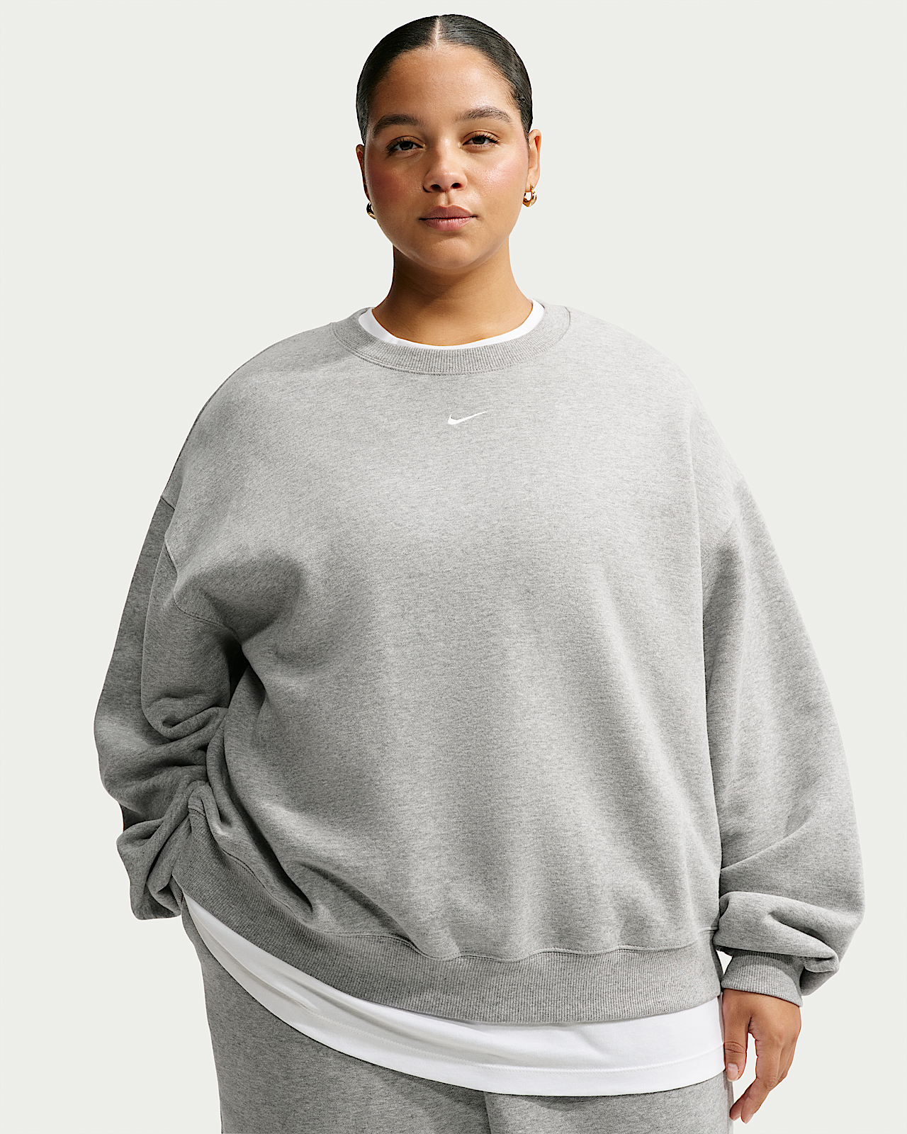 Женский свитшот Nike Studio Fleece Medium Weight Oversized Crew-Neck (Plus Size)