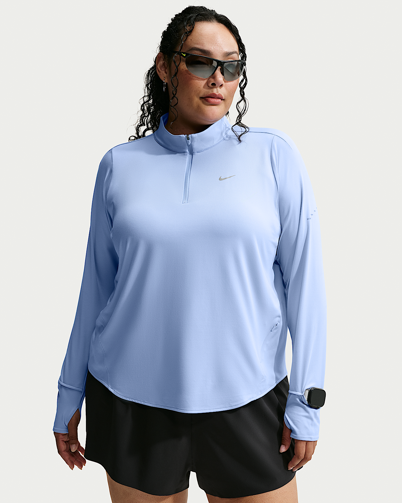 Женские  Nike Swift Dri-FIT UV 1/4-Zip Top (Plus Size) для бега