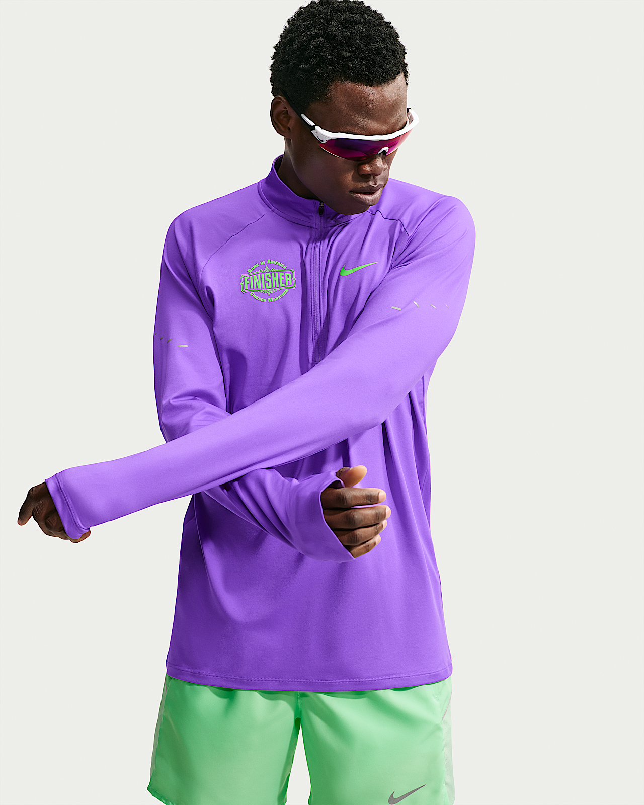 Мужские  Nike Stride Dri-FIT 1/2-Zip Top для бега
