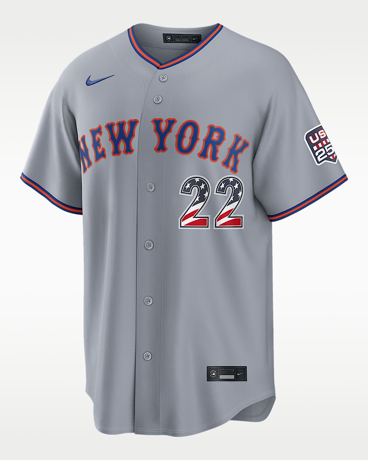 Мужские джерси Juan Soto New York Mets USA 250 Nike MLB Stadium Jersey