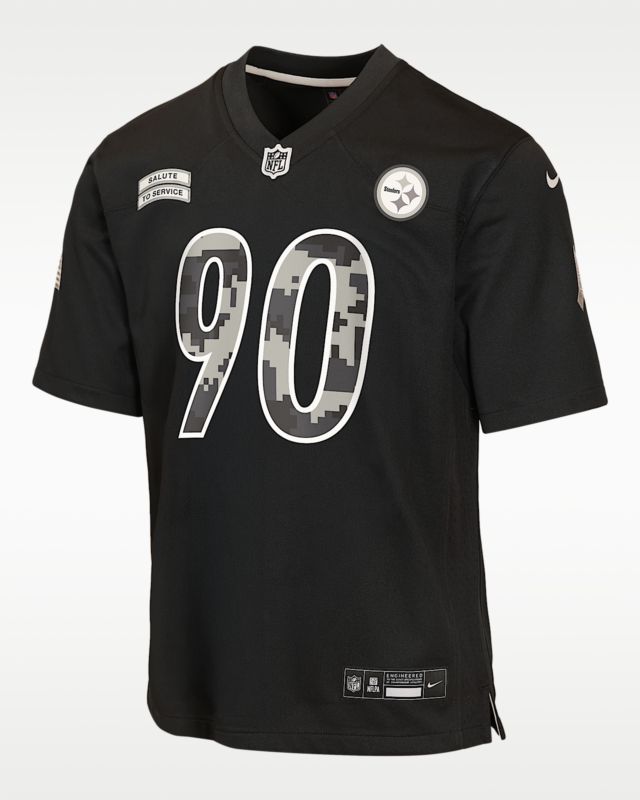 Детские джерси T.J. Watt Pittsburgh Steelers Salute to Service Big Kids' Nike NFL Game Jersey