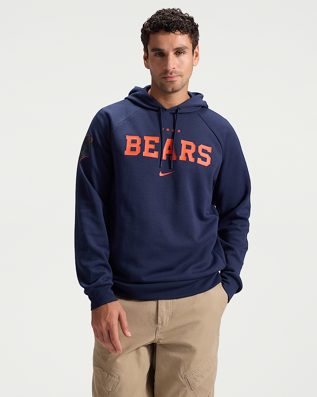 Мужское худи Chicago Bears Rivalries Collection Primary Nike Dri-FIT NFL Pullover Hoodie
