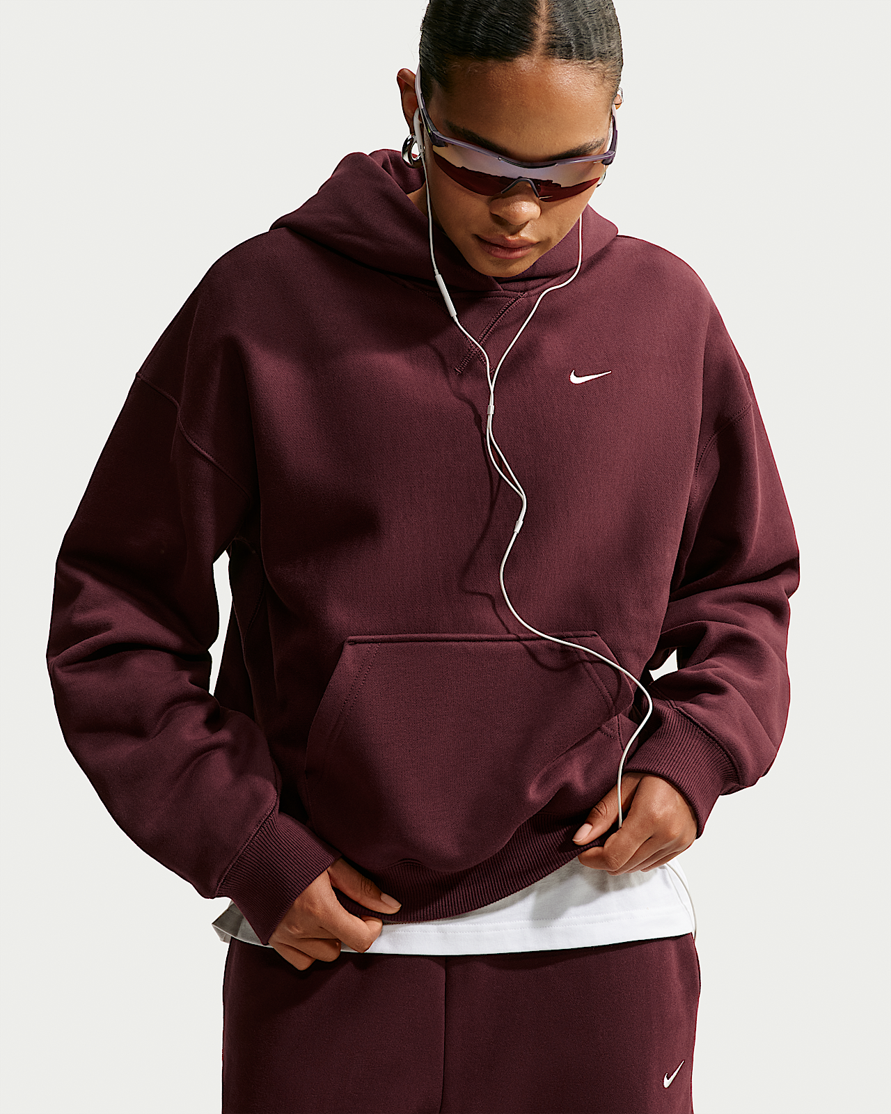 Женское худи Nike Studio Fleece Heavyweight Oversized Pullover Hoodie