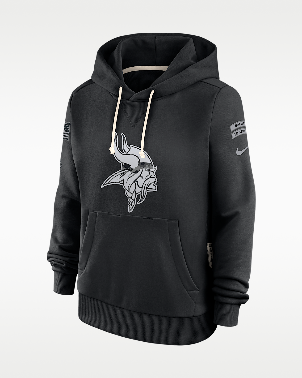 Женское худи Minnesota Vikings Salute to Service Sideline Nike Dri-FIT NFL Pullover Hoodie