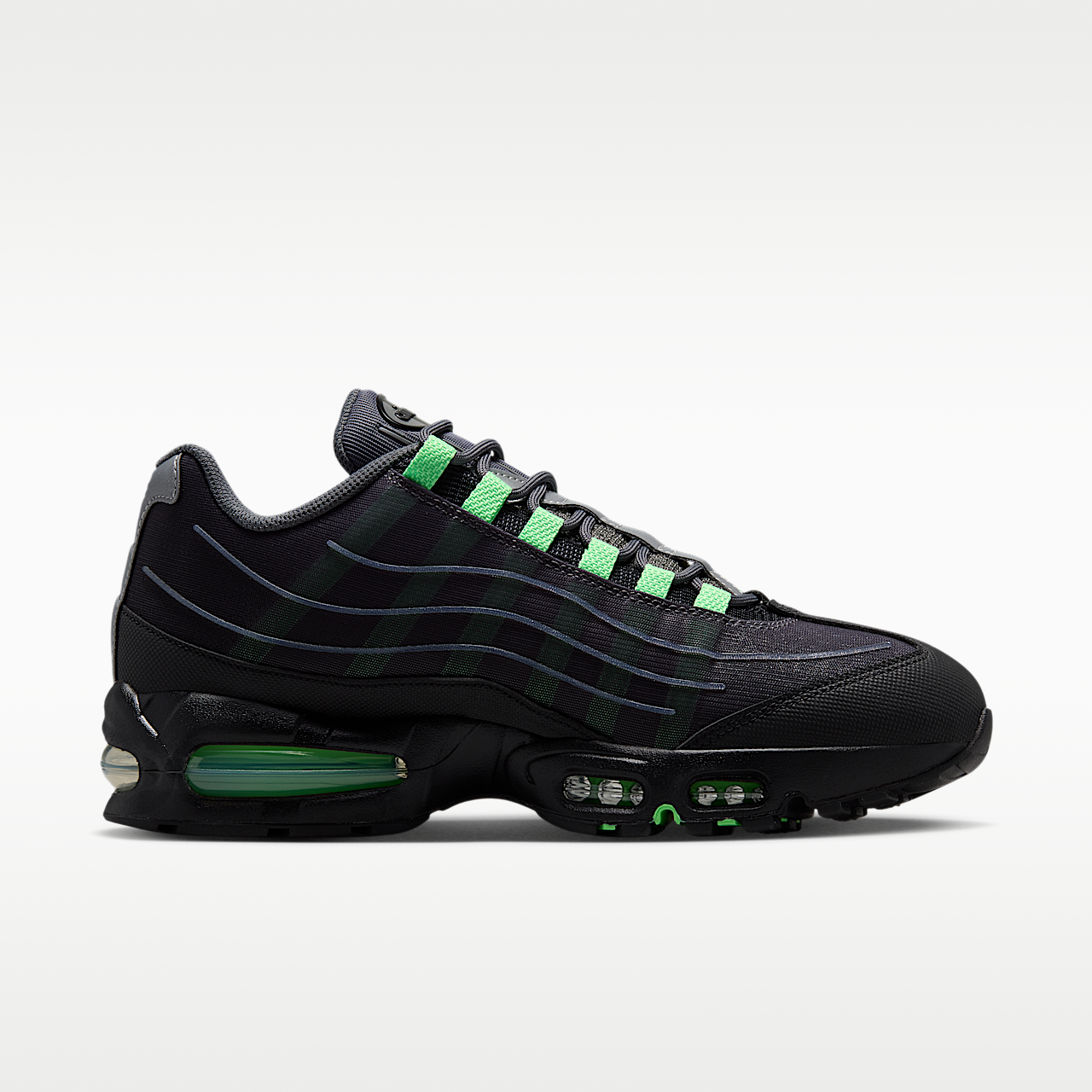 Nike Air Max sneaker Iron Grey/Zwart/Metallic Silver/Illusion Green