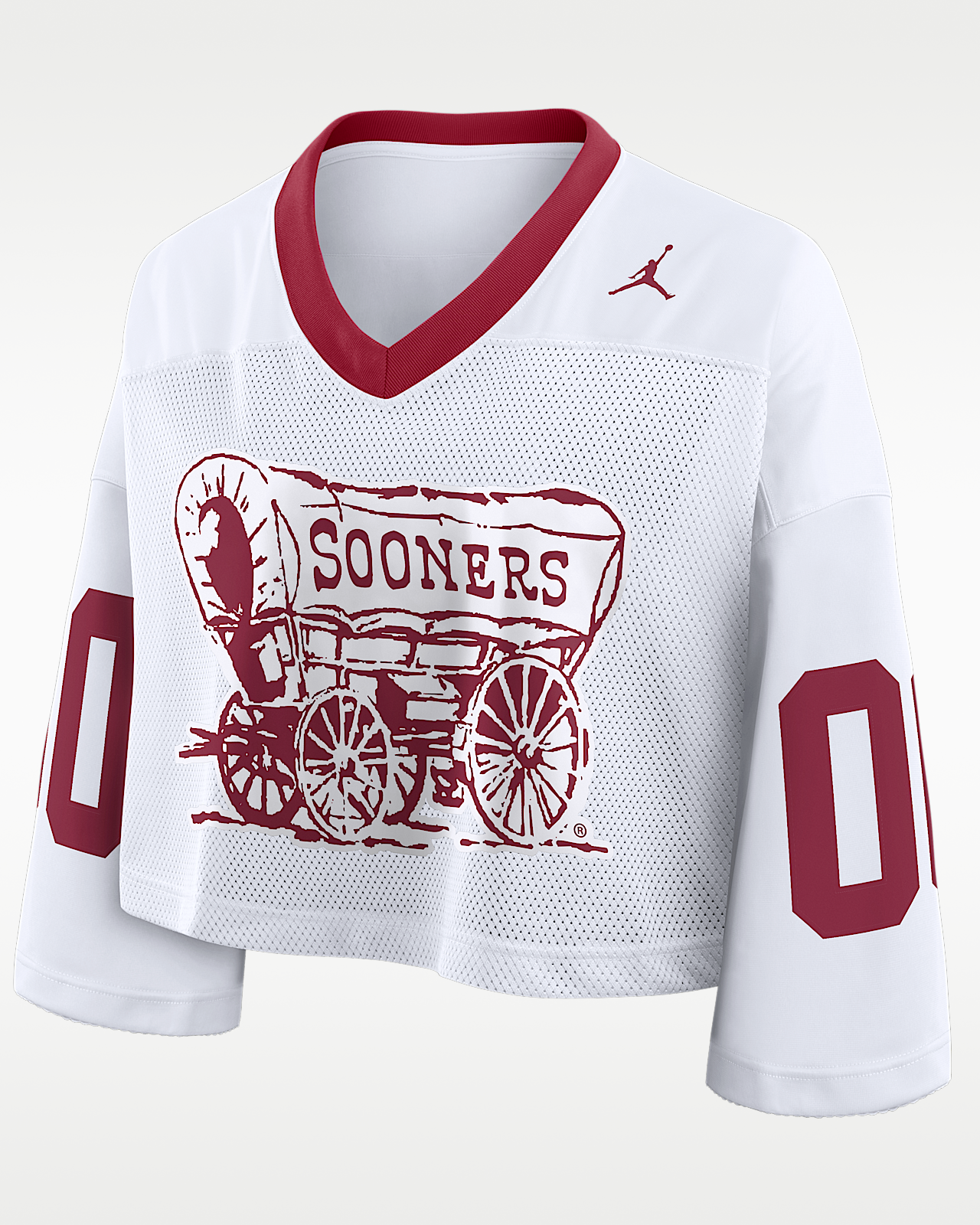 Женские джерси Oklahoma Logo Jordan Brand Dri-FIT College Cropped Jersey