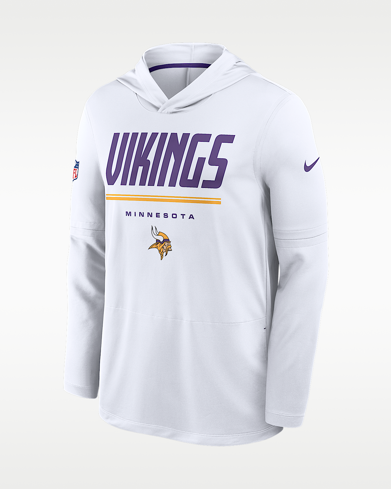 Мужские  Minnesota Vikings Sideline Nike Dri-FIT NFL Long-Sleeve Hooded Top