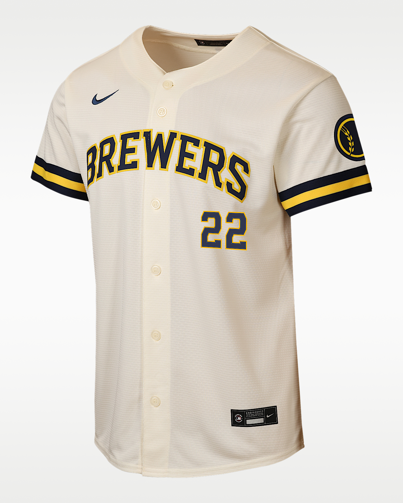 Детские джерси Christian Yelich Milwaukee Brewers Big Kids' Nike MLB Stadium Home Jersey