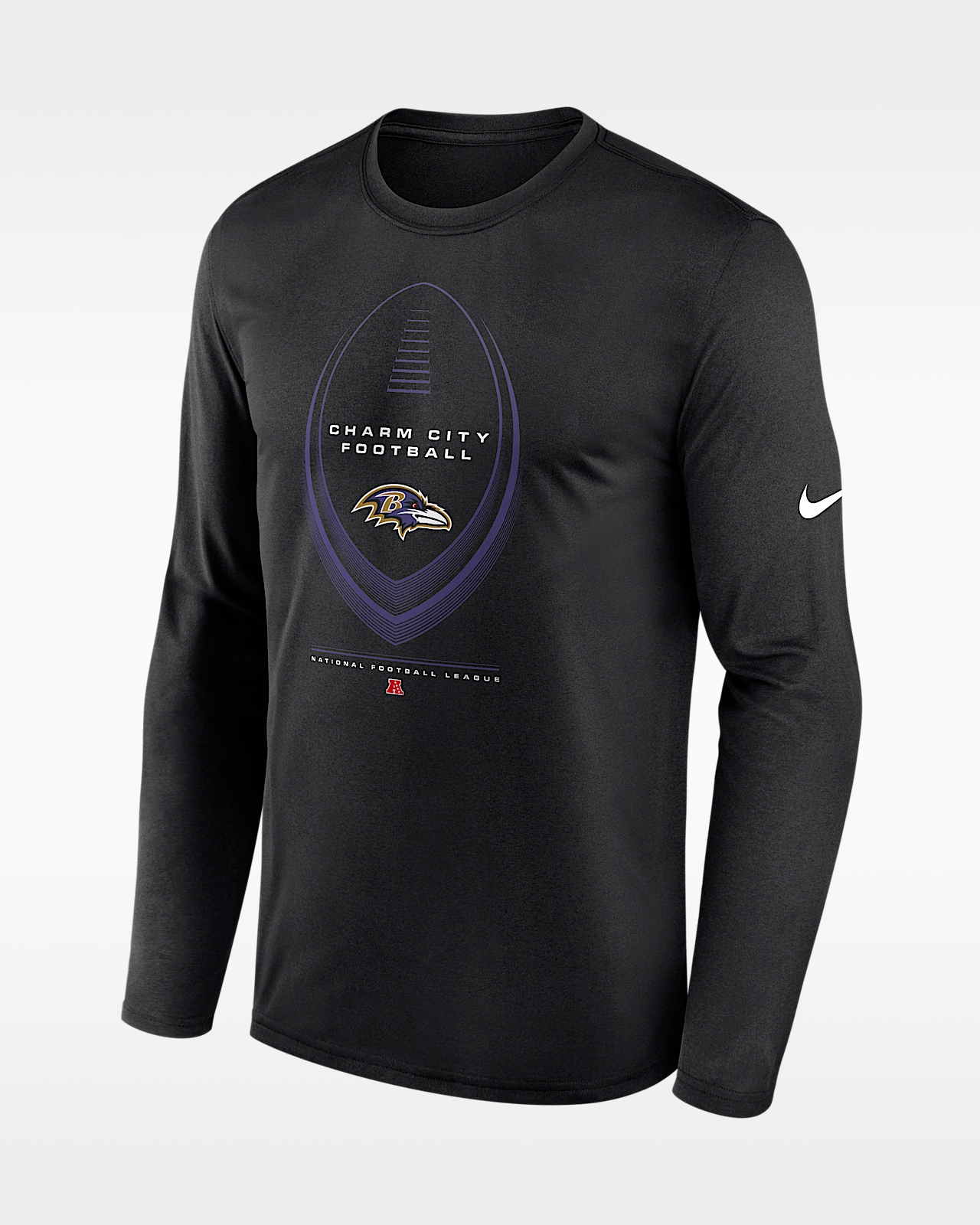Мужская футболка Baltimore Ravens Legend Icon Nike Dri-FIT NFL Long-Sleeve