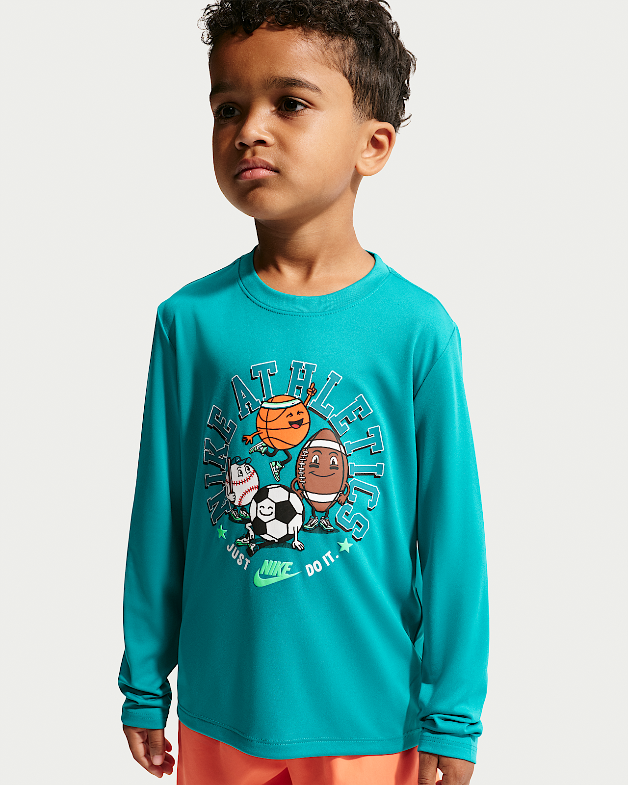 Детская футболка Nike Little Kids' Dri-FIT Graphic Long-Sleeve