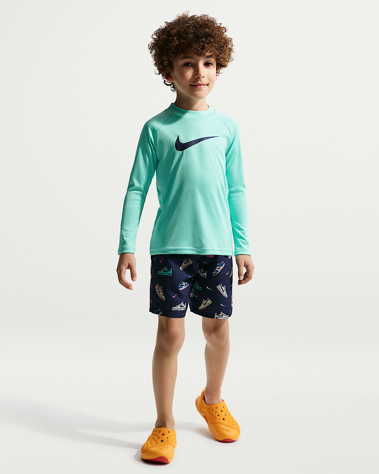 Детские шорты Nike Swim Little Kids' (Boys') Long Sleeve Top Short Set
