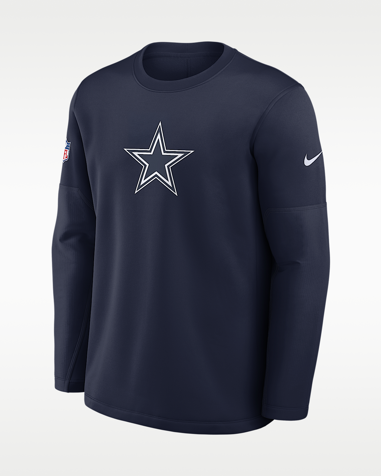 Мужская футболка Dallas Cowboys Sideline Coaches Nike Therma-FIT NFL Long-Sleeve