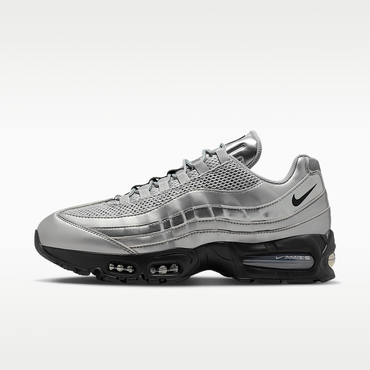 Nike Air Max 95 Big Bubble (Metallic Silver/Black/University Red/Black)