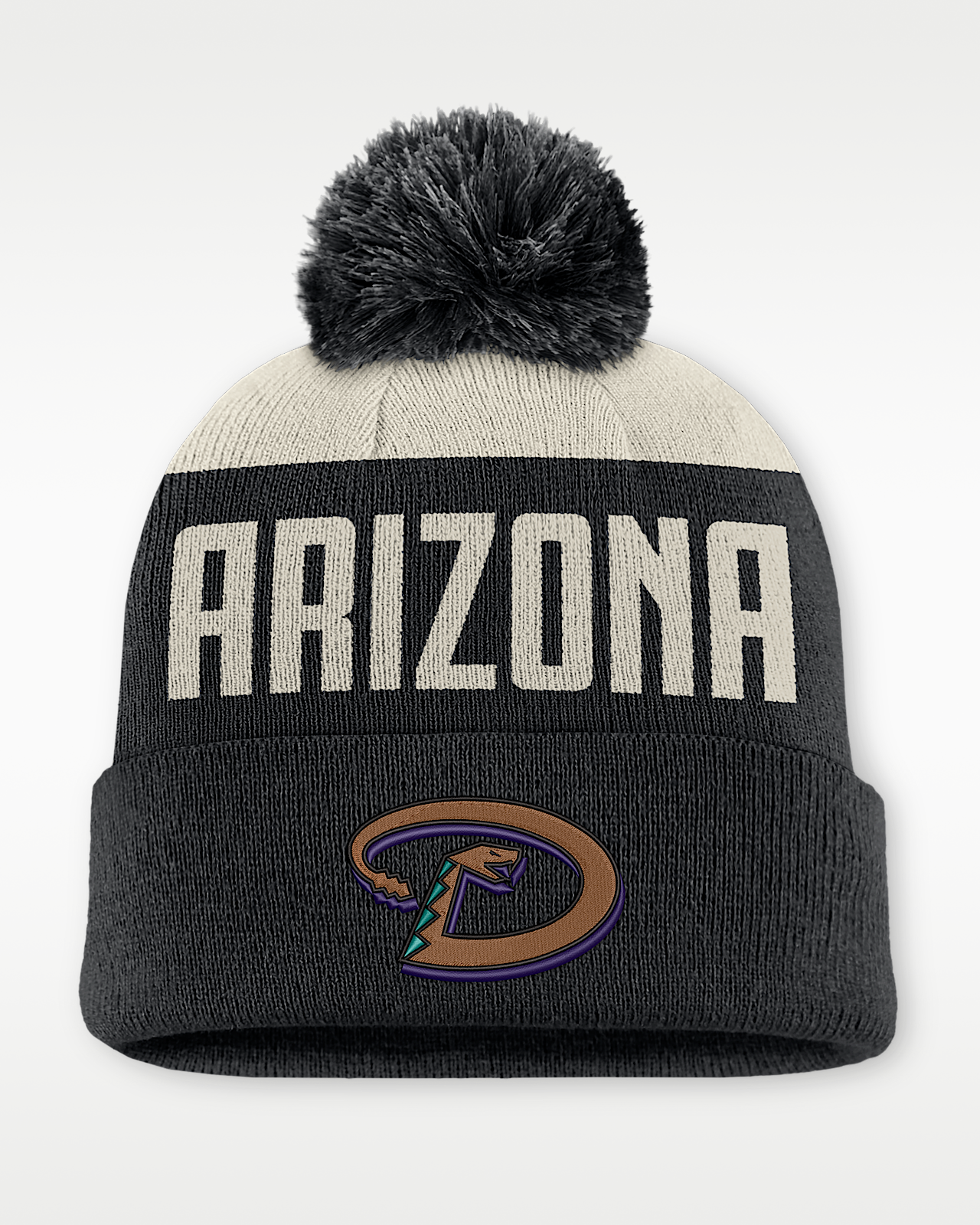 Мужские  Arizona Diamondbacks Cooperstown Peak Nike MLB Cuffed Pom Beanie