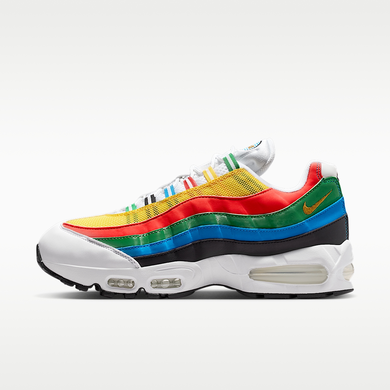 Nike Air Max 95 sneaker Wit/Chile Red/Photo Blue/Metallic Gold