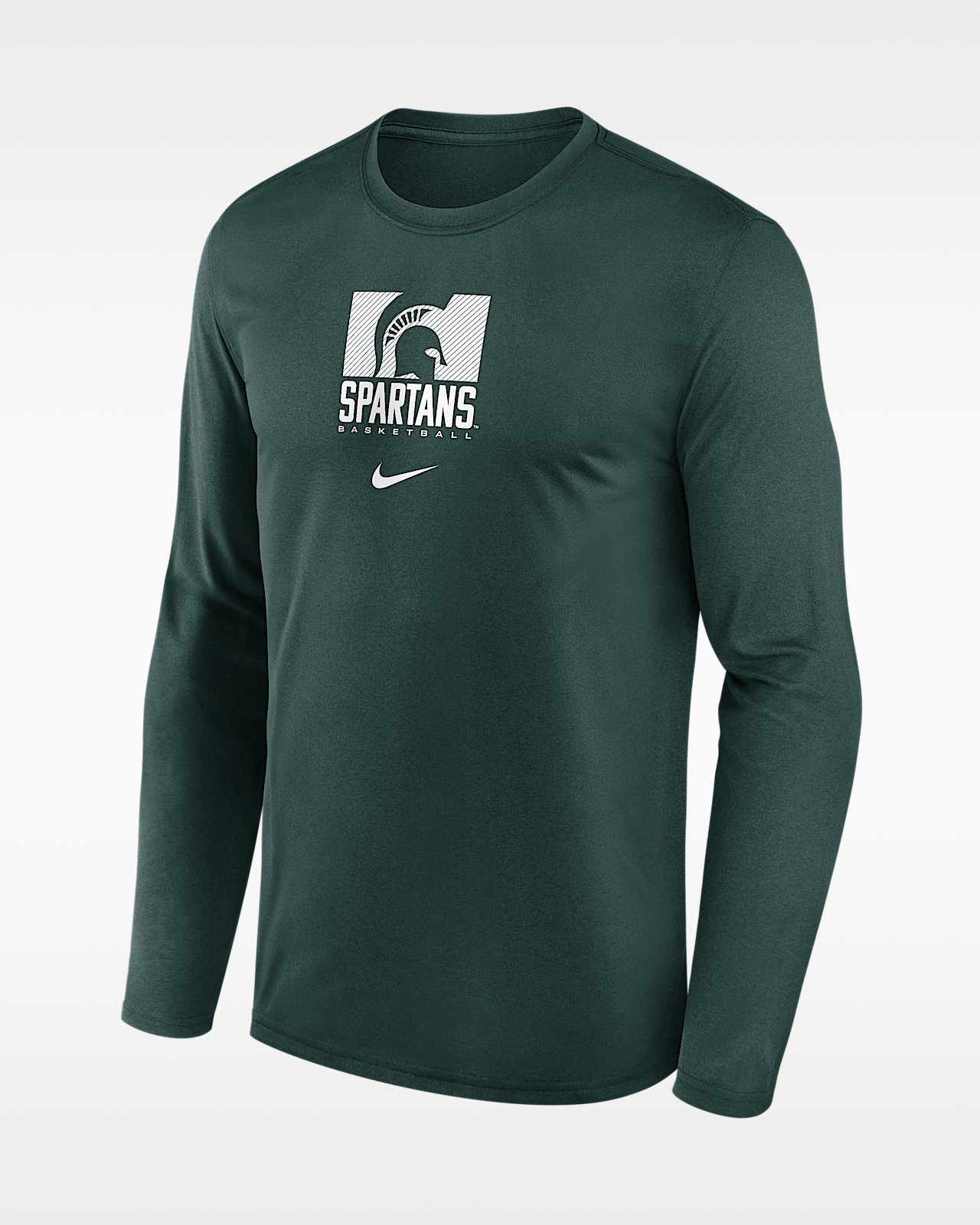 Мужская футболка Michigan State Courtside Nike Dri-FIT College Long-Sleeve