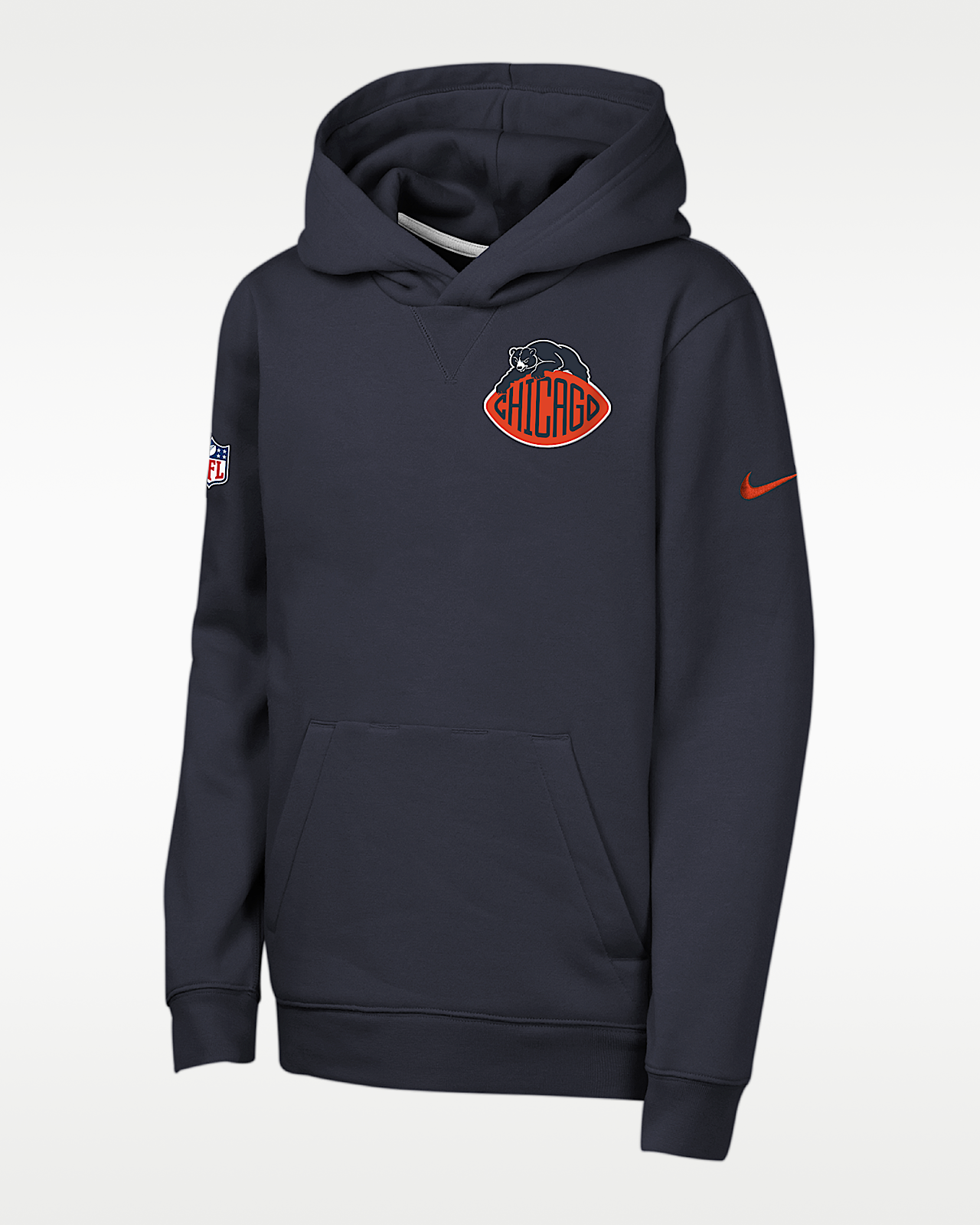 Детское худи Chicago Bears Rivalries Collection Sideline Club Big Kids' Nike NFL Pullover Hoodie