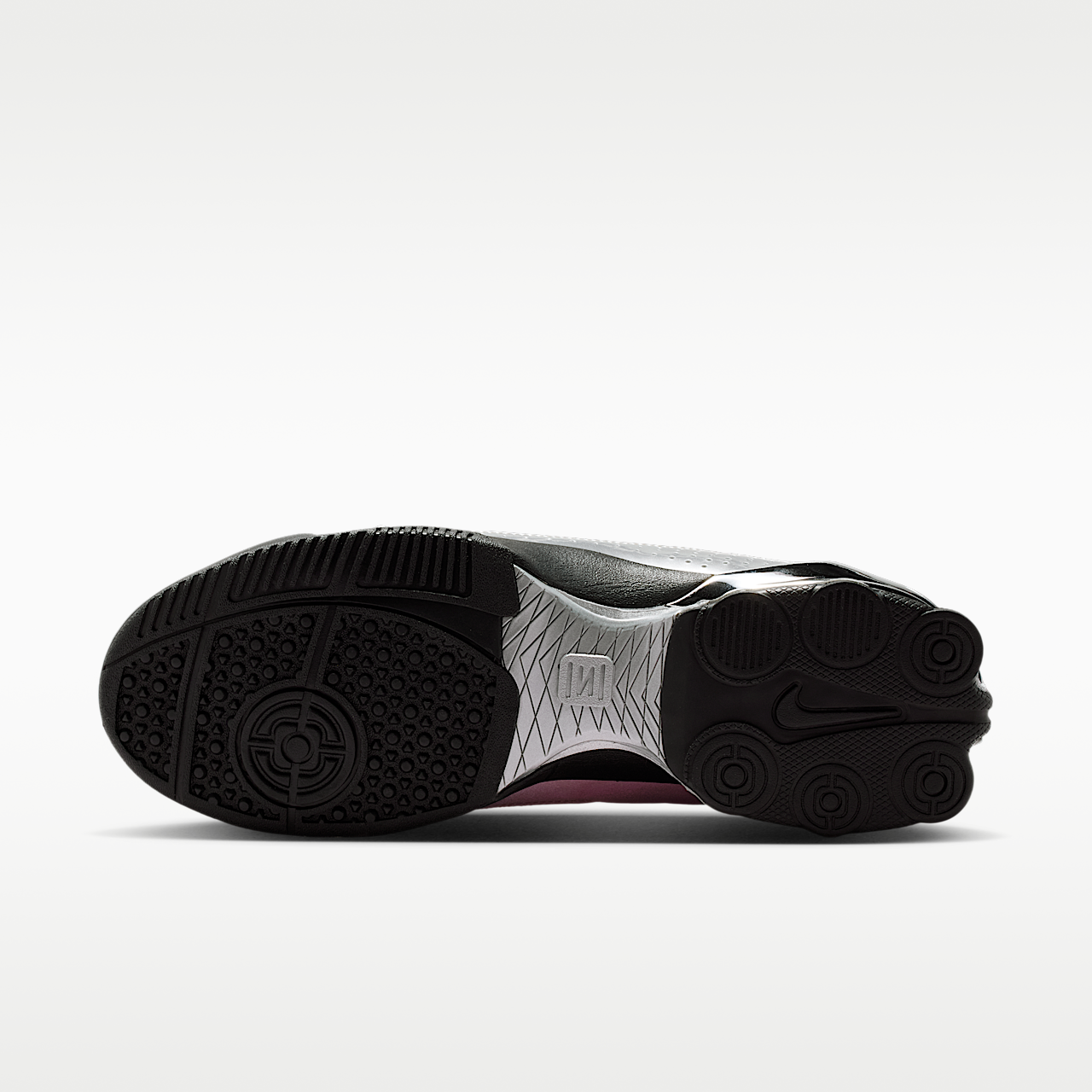 Nike Shox sneaker Shy Pink/Zwart/Metallic Silver/University Red