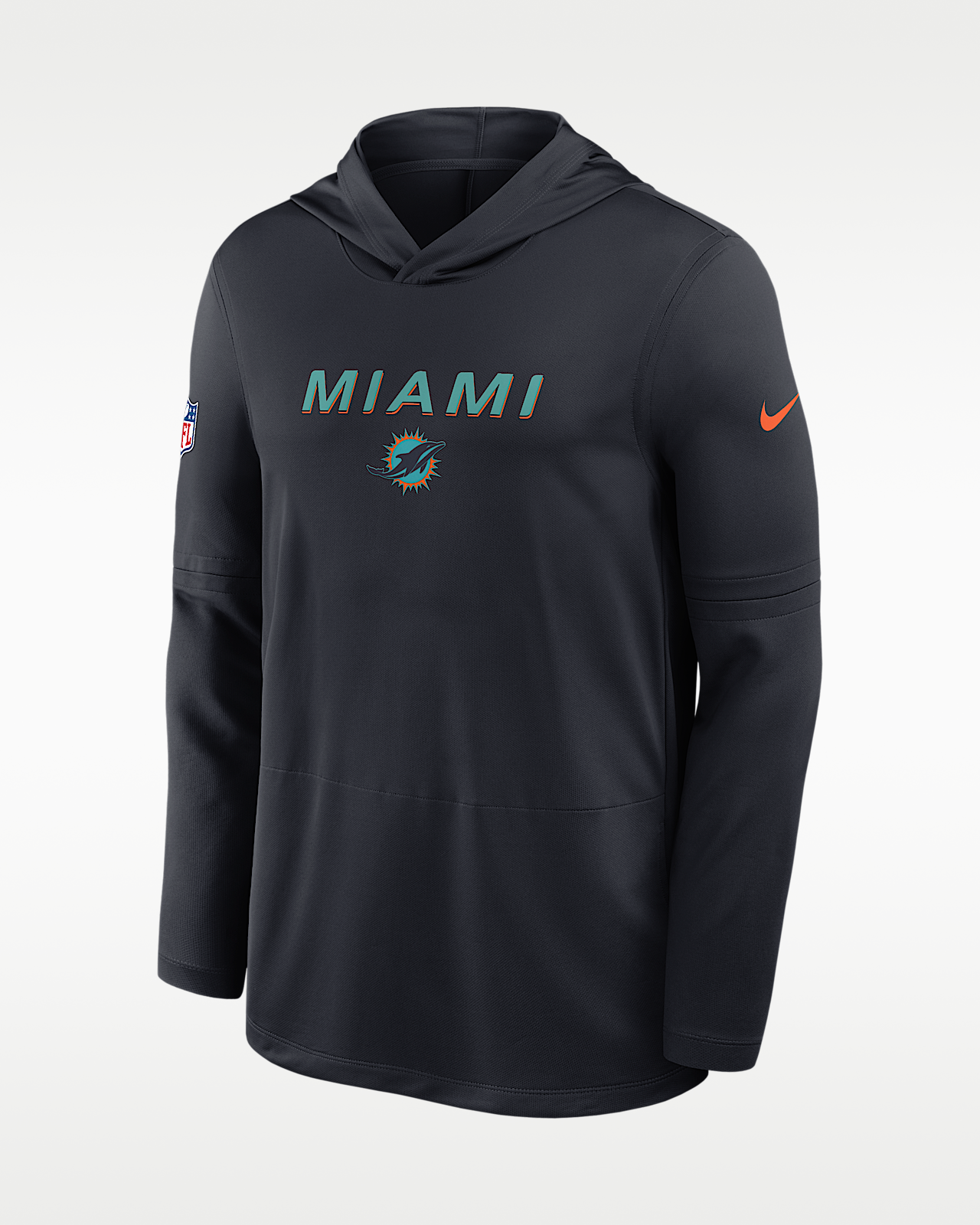 Мужские  Miami Dolphins Rivalries Collection Sideline Nike Dri-FIT NFL Long-Sleeve Hooded Top