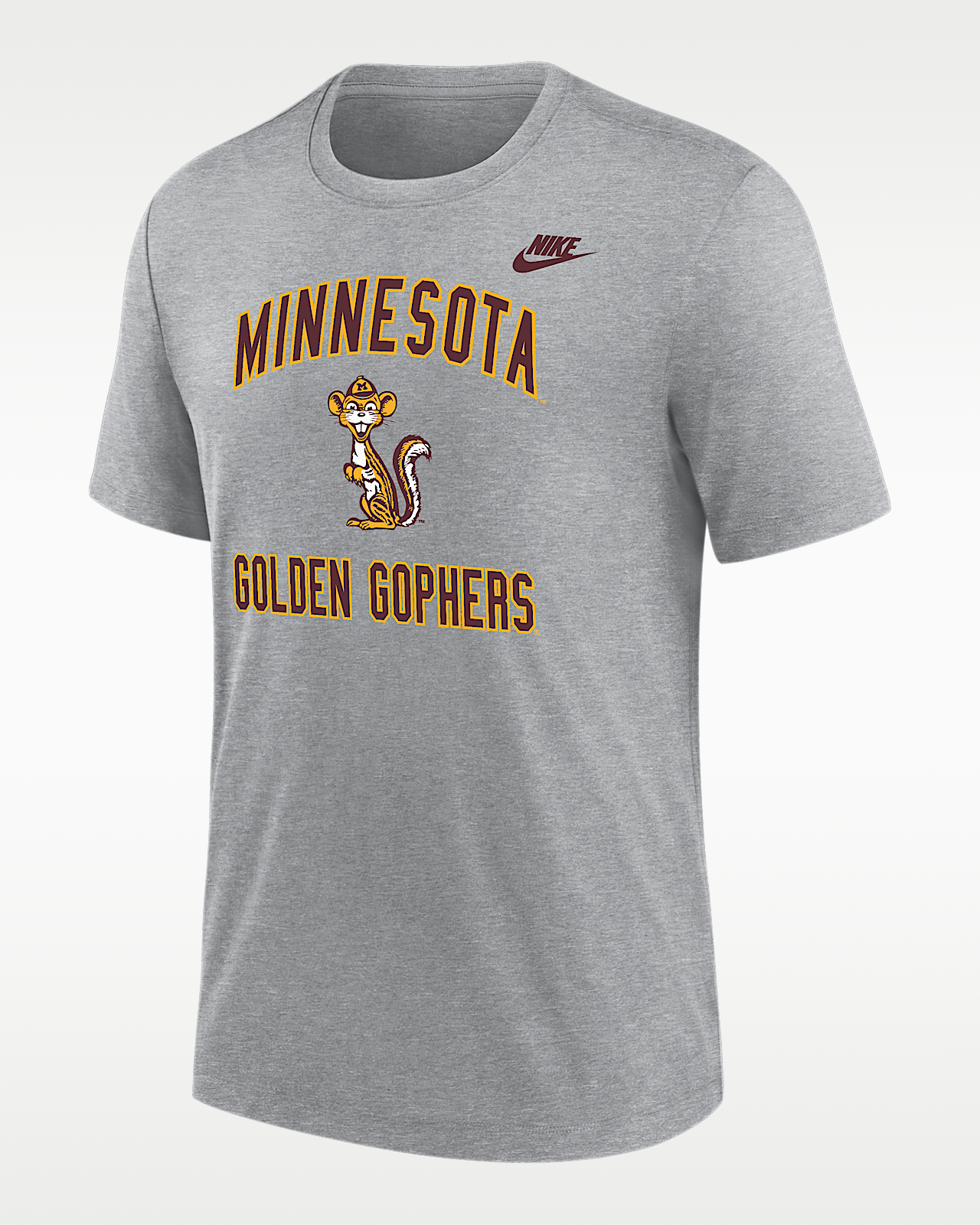 Мужская футболка Minnesota Golden Gophers Nike Football Tri-Blend для футбола