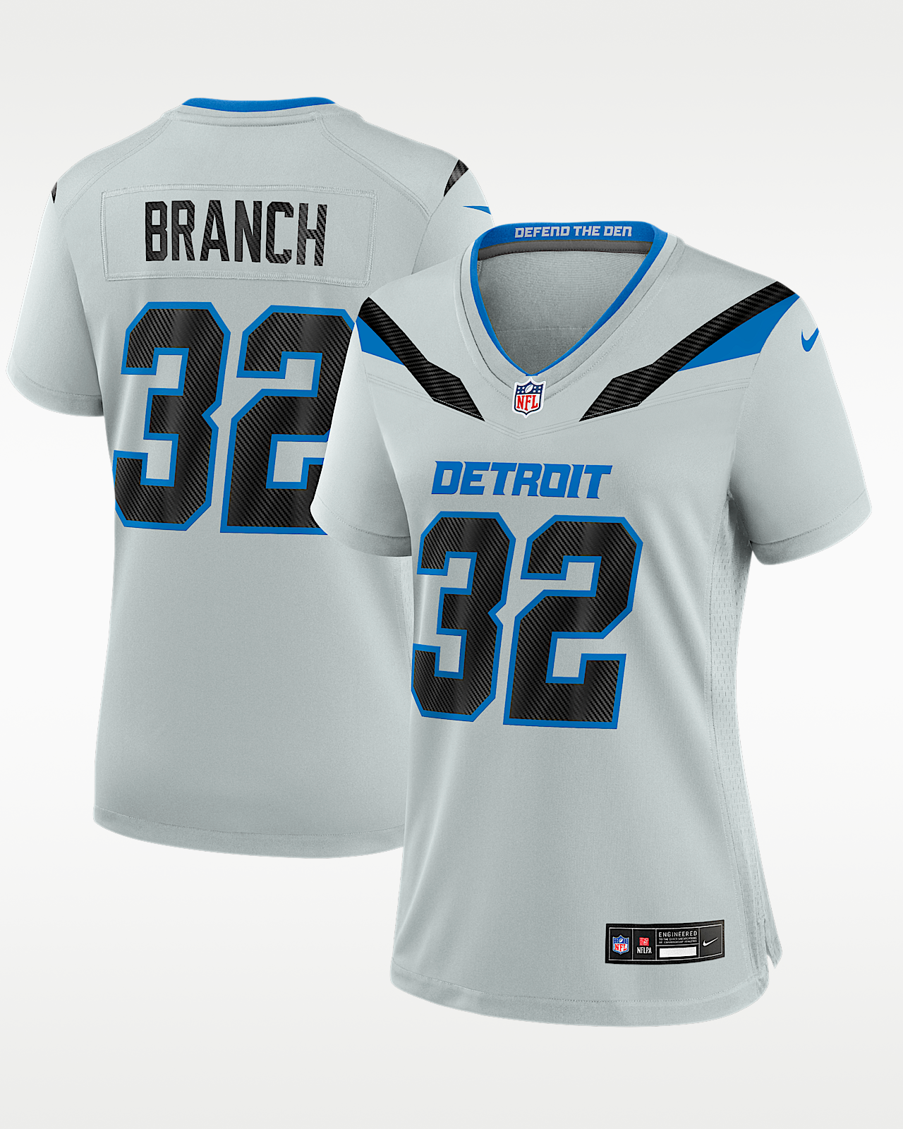 Женские джерси Brian Branch Detroit Lions Rivalries Collection Nike NFL Game Jersey