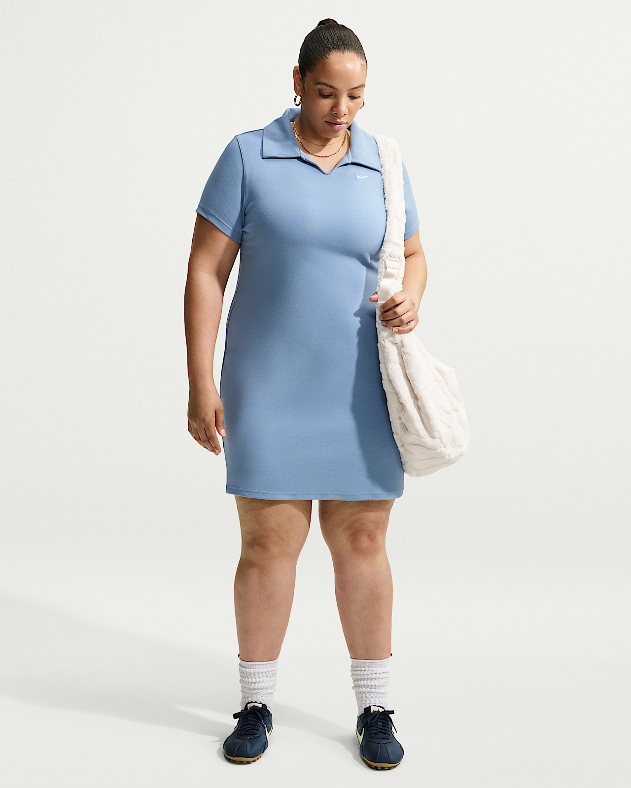 Женское платье Nike Sportswear Chill Knit Slim Polo Dress (Plus Size)