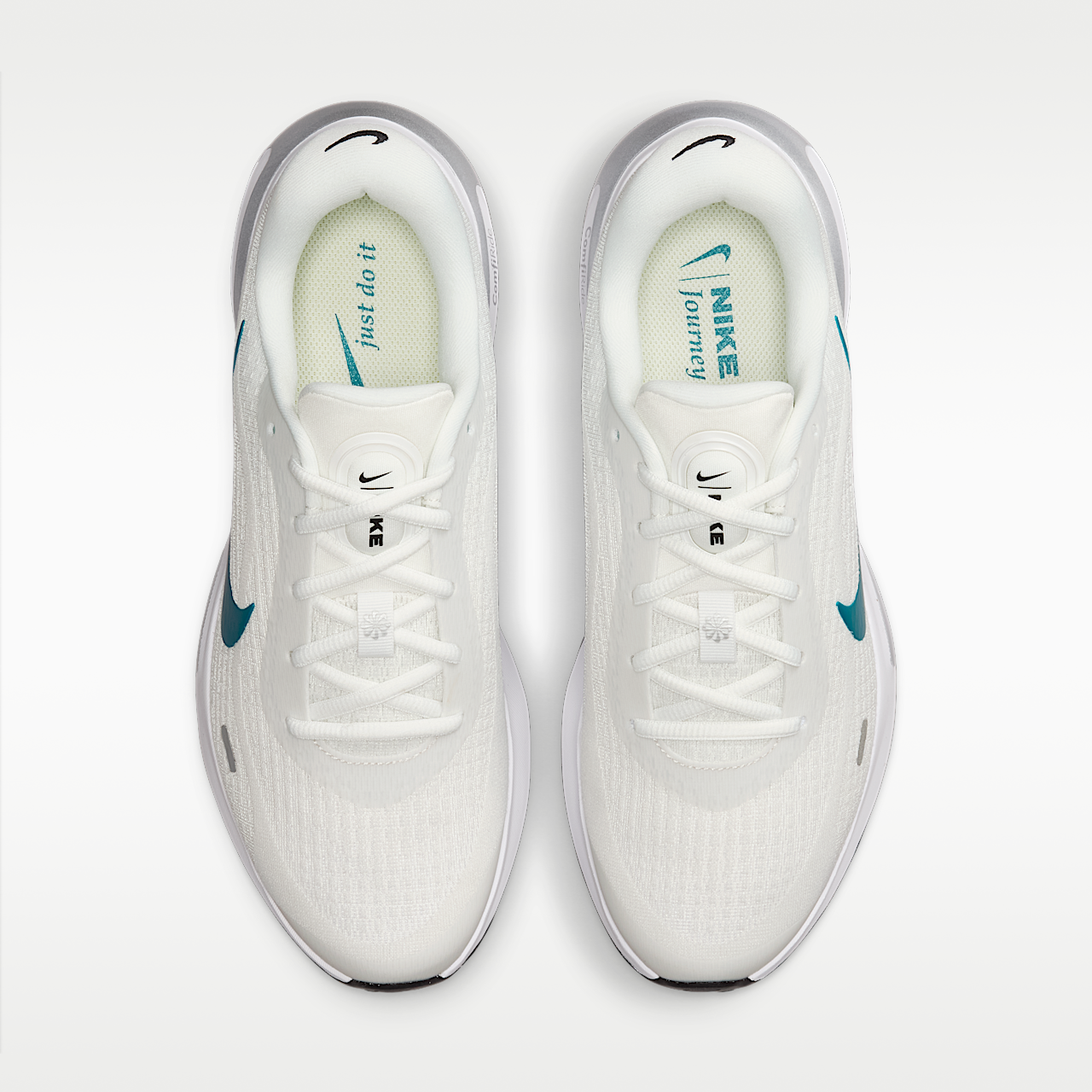 Nike  sneaker Summit White/Zwart/Metallic Silver/Bright Spruce