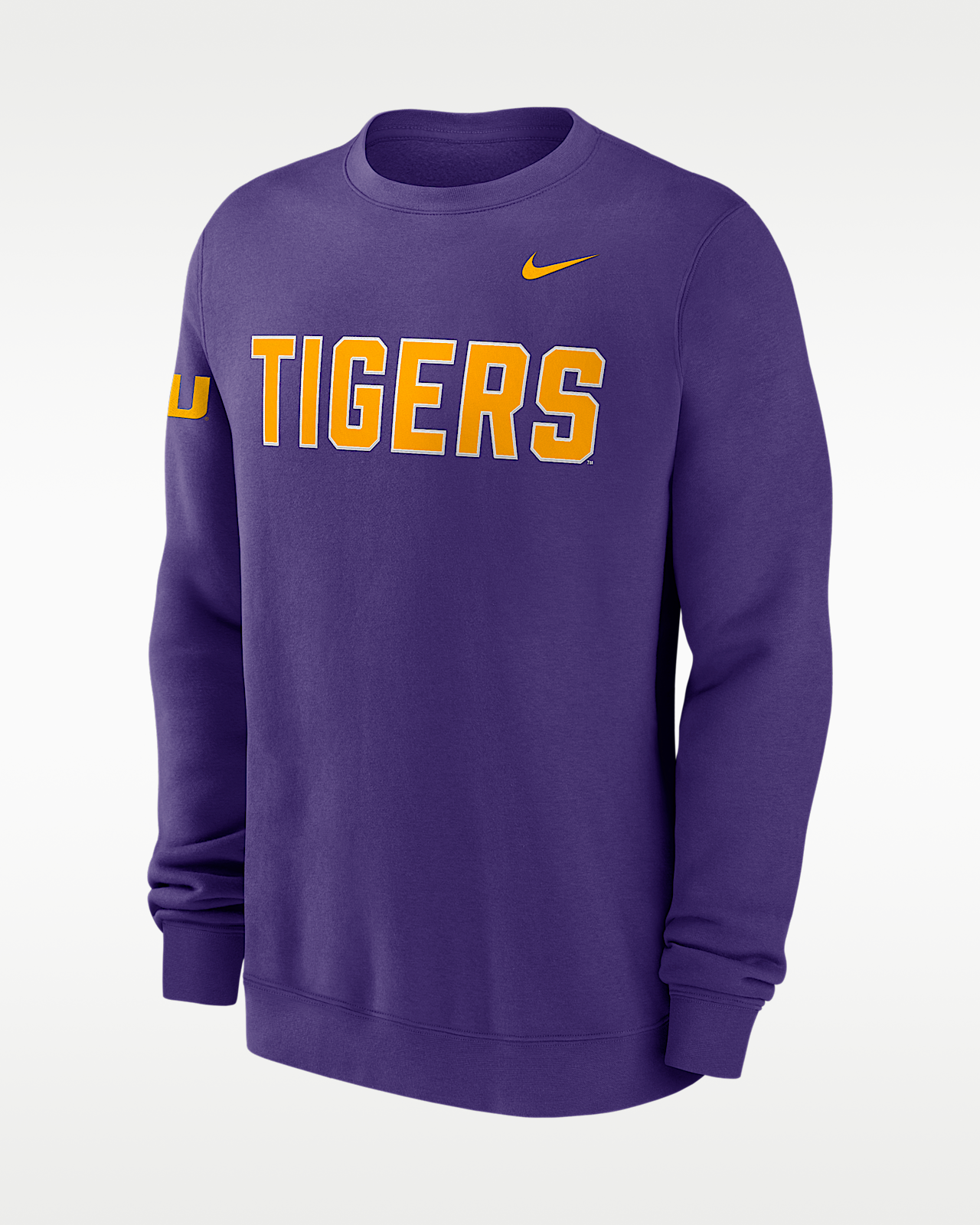 Мужские  LSU Sideline Club Nike College Pullover Crew