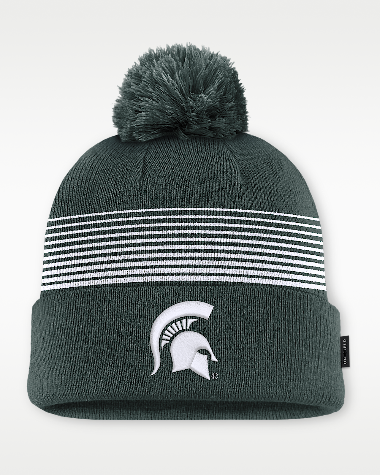 Женские  Michigan State Sideline Peak Nike College Cuffed Pom Beanie