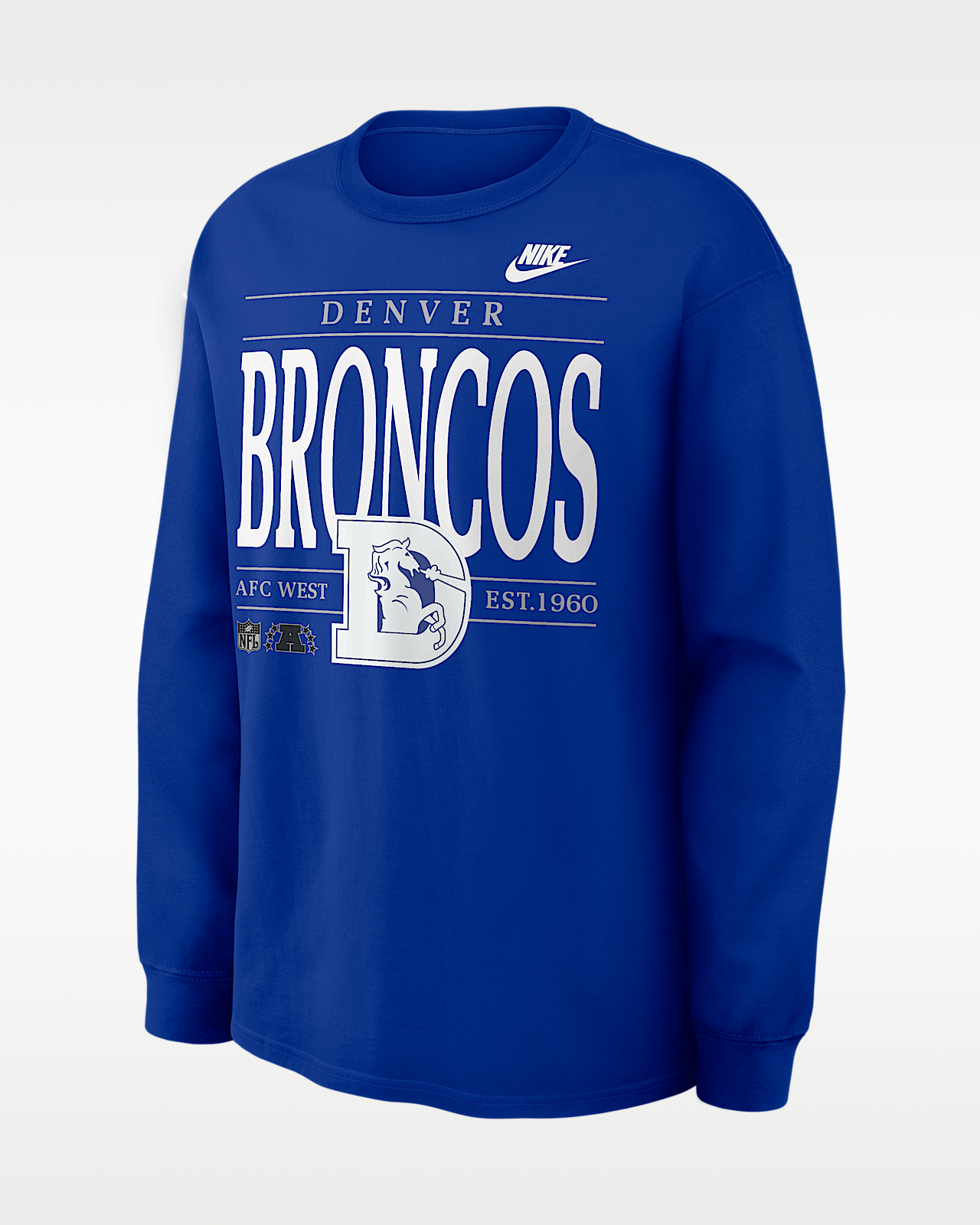 Мужская футболка Denver Broncos Rewind Max90 Nike NFL Long-Sleeve