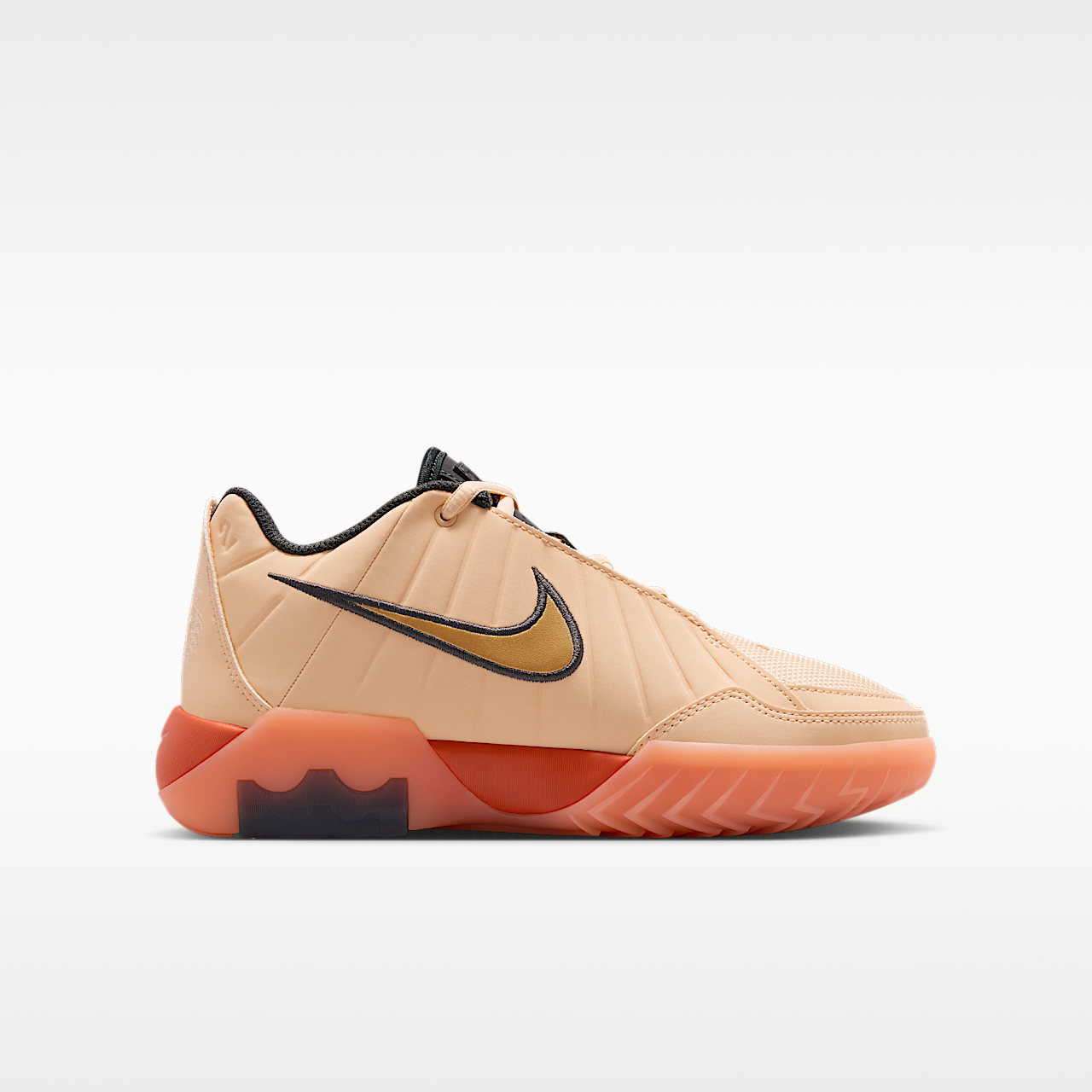 Nike LeBron sneaker Ice Peach/Orange Pulse/Off Noir/Metallic Gold