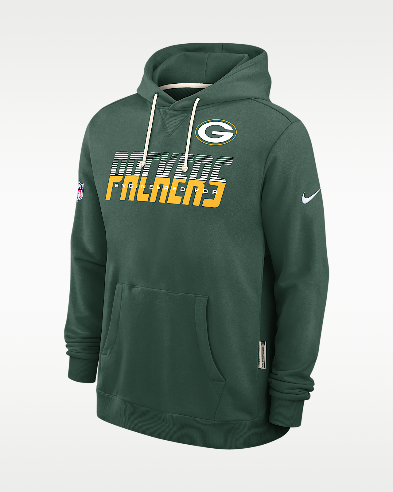 Мужское худи Green Bay Packers Sideline Standard Issue Nike Dri-FIT NFL Pullover Hoodie