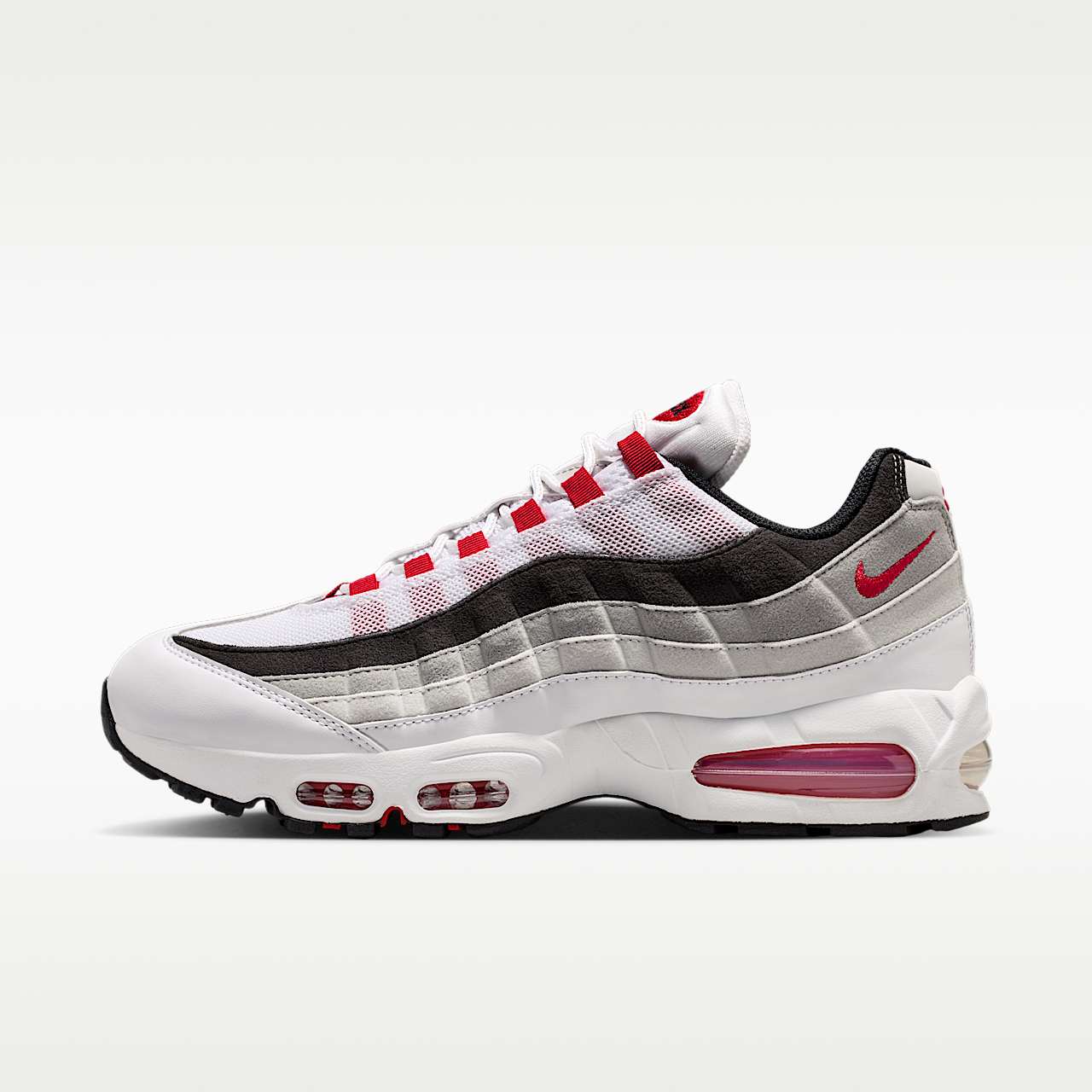 Nike Air Max 95 sneaker Wit/Neutral Grey/Medium Grey/Comet Red