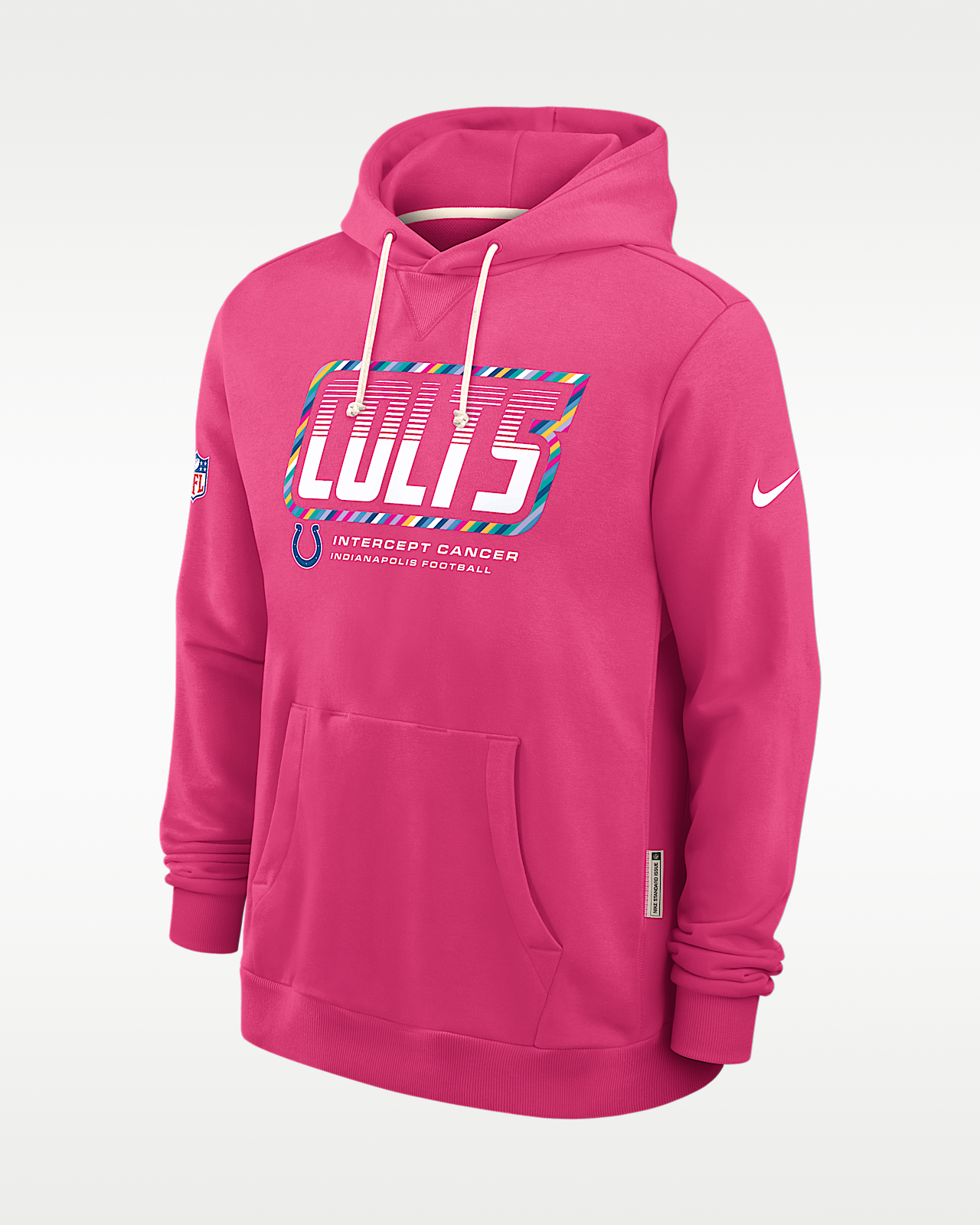 Мужское худи Indianapolis Colts Crucial Catch Sideline Standard Issue Nike Dri-FIT NFL Pullover Hoodie
