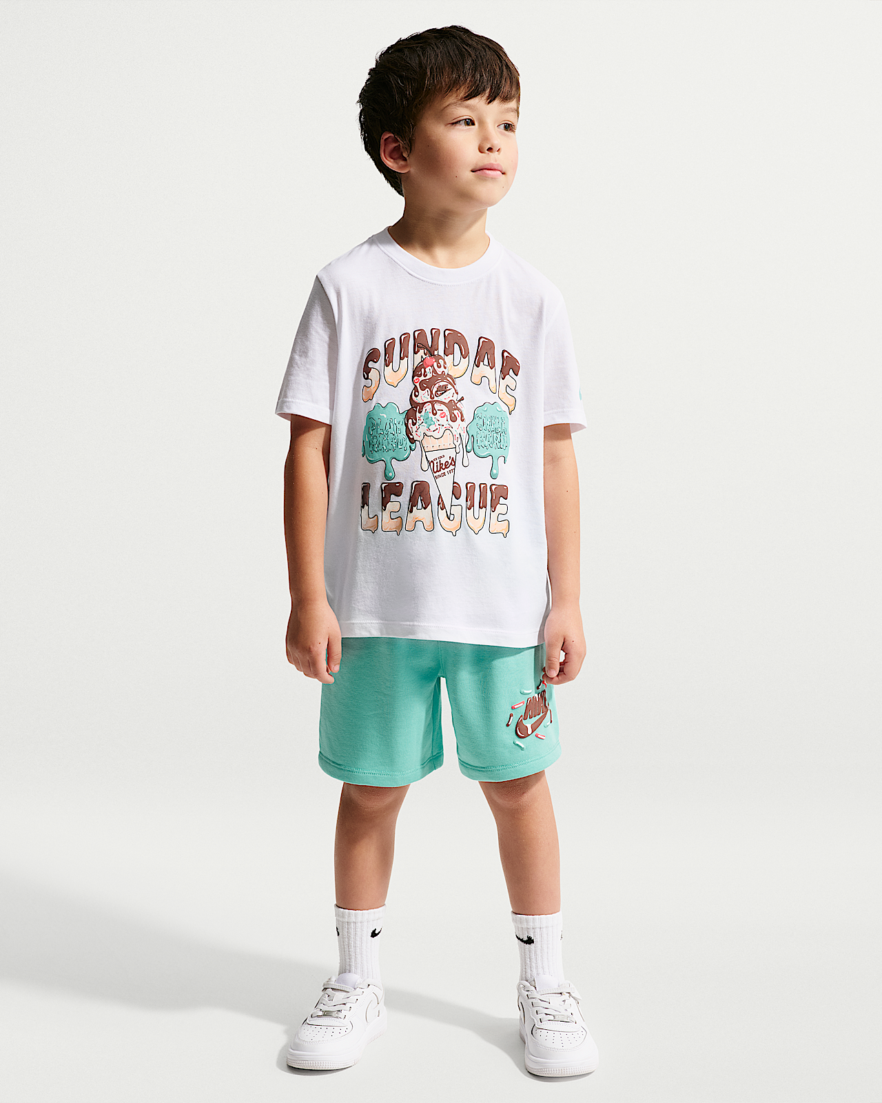 Детские шорты Nike Sportswear Little Kids' Sundae League 2-Piece Shorts Set