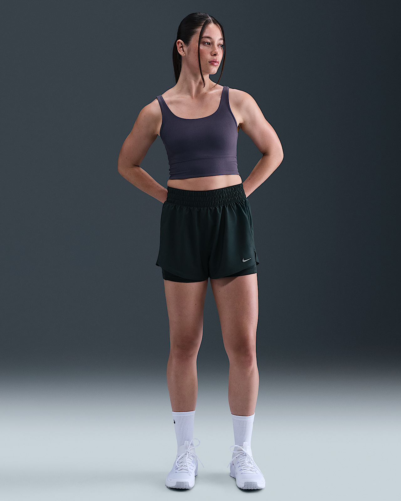 Женские шорты Nike One Dri-FIT High-Waisted 3" 2-in-1 Shorts