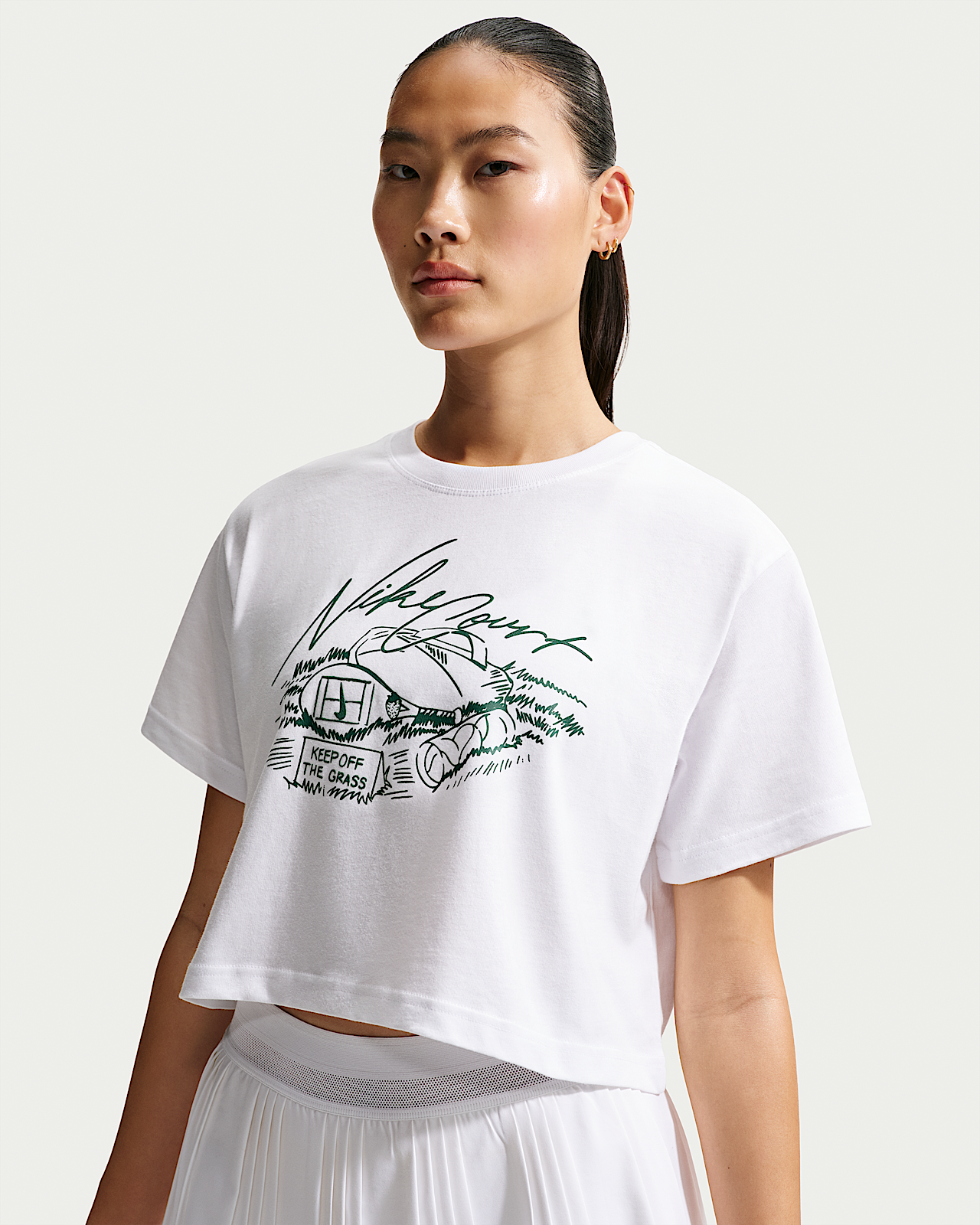 Женская футболка Nike Cropped Tennis для тенниса