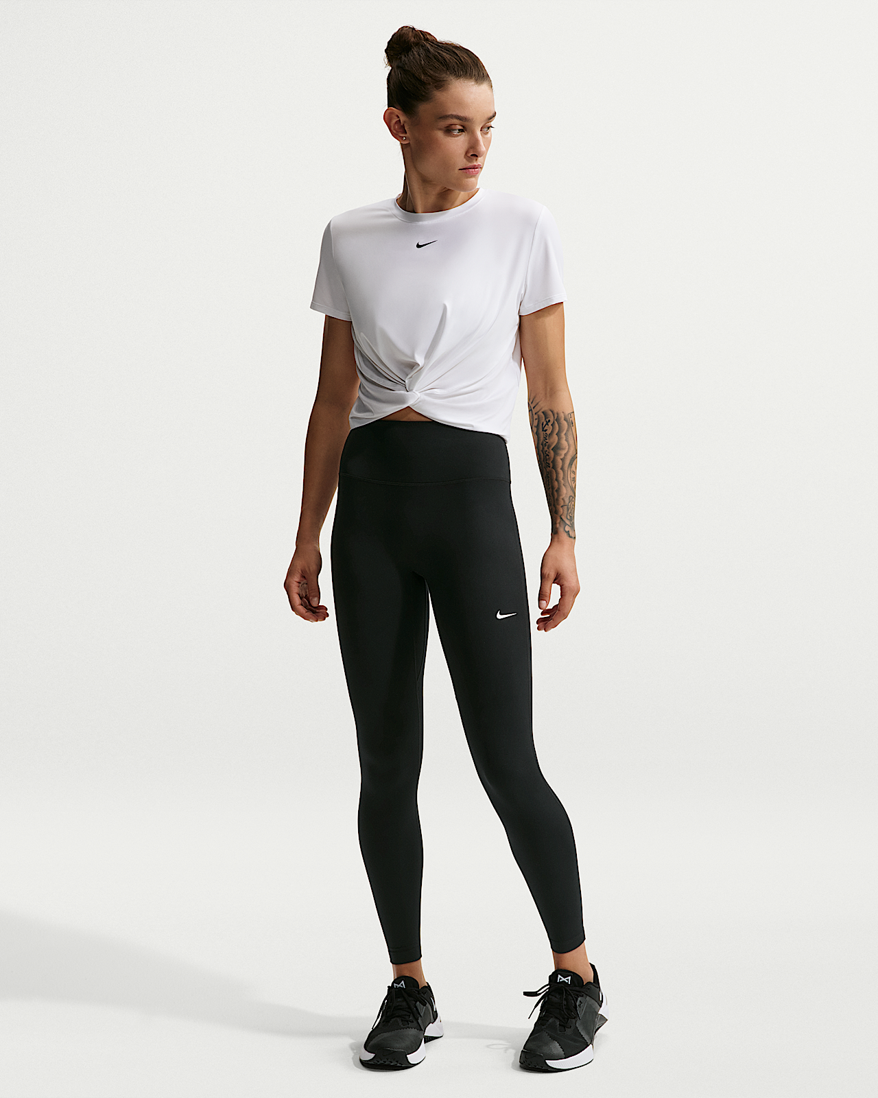 Женские тайтсы Nike One Seamless Front High-Waisted Full-Length Leggings
