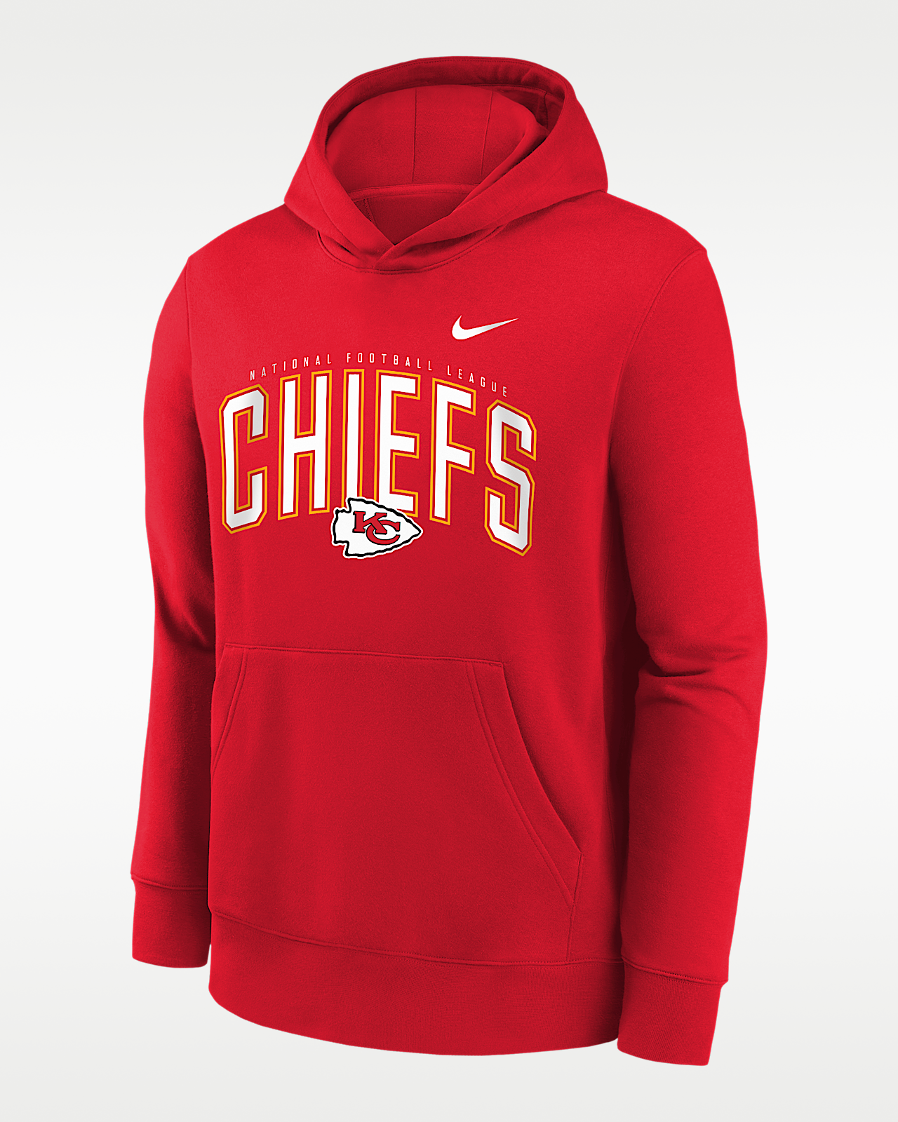 Детские  Kansas City Chiefs Essentials Club Logo Arch Big Kids' Nike NFL Pullover Crew