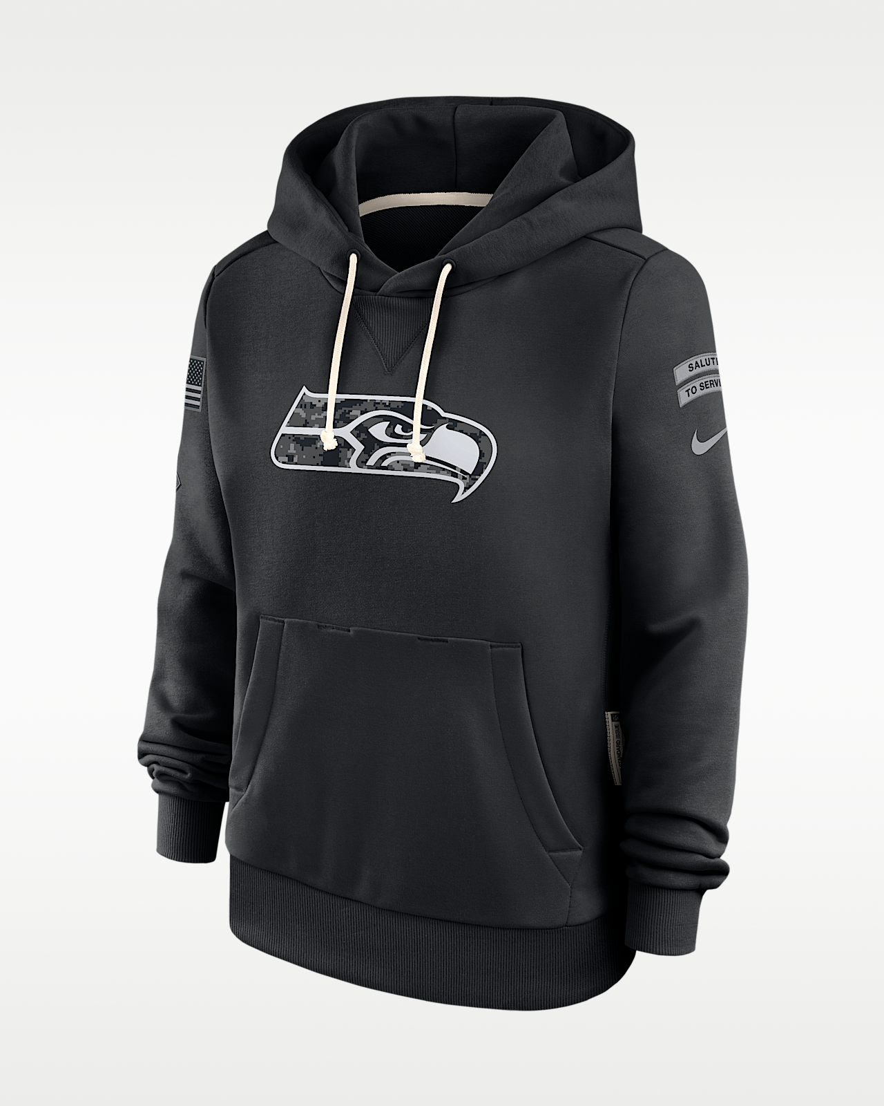 Женское худи Seattle Seahawks Salute to Service Sideline Nike Dri-FIT NFL Pullover Hoodie