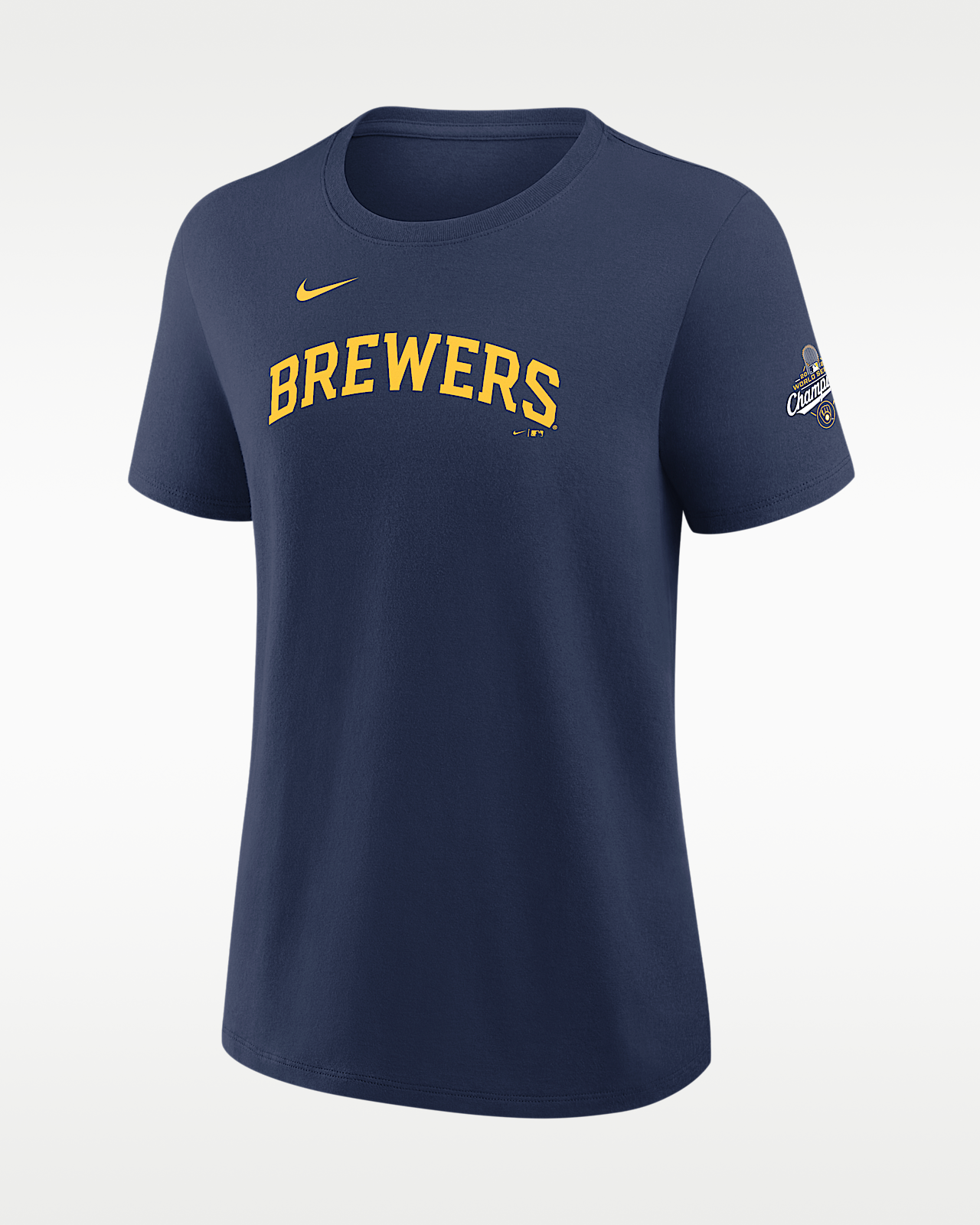 Женская футболка Christian Yelich Milwaukee Brewers 2026 World Series Champions Nike MLB