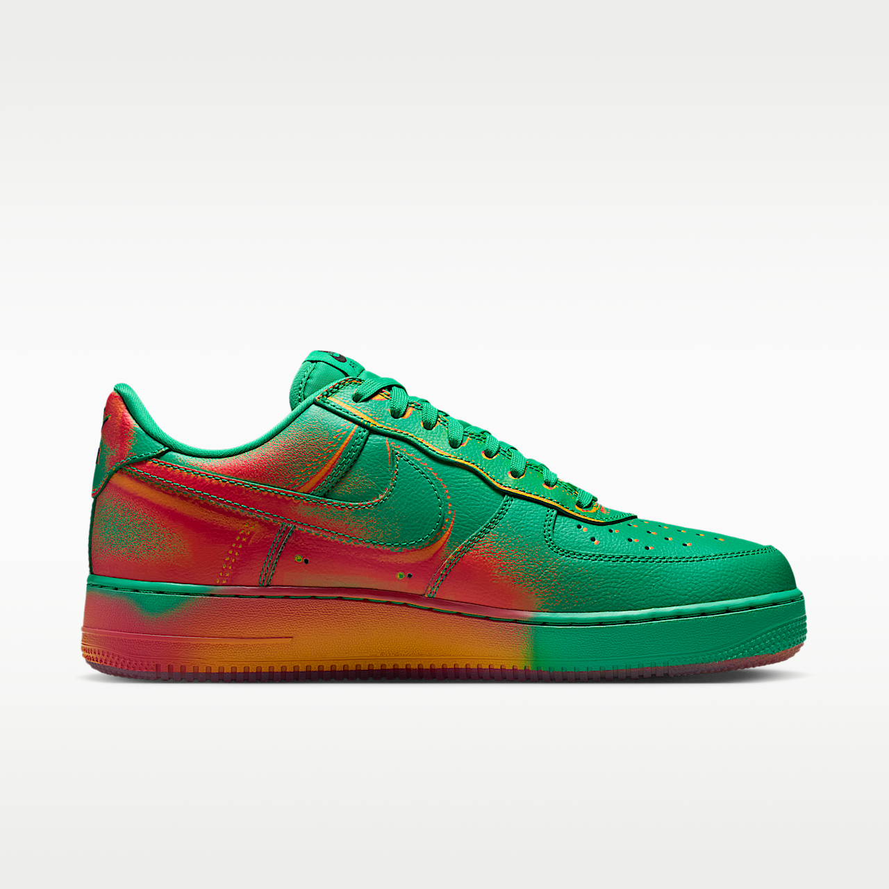 Nike Air Force 1 sneaker Stadium Green/Laser Orange/Bright Crimson