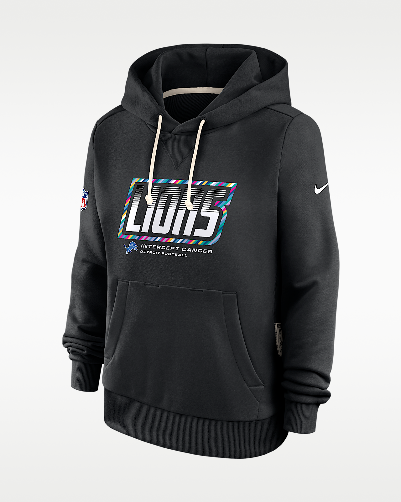 Женское худи Detroit Lions Crucial Catch Standard Issue Nike Dri-FIT NFL Pullover Hoodie