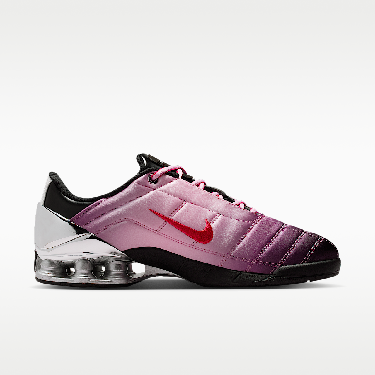 Nike Shox sneaker Shy Pink/Zwart/Metallic Silver/University Red