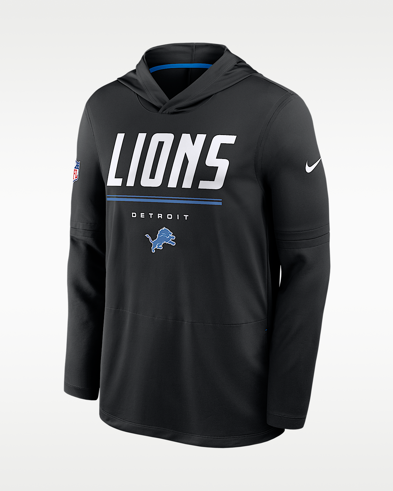 Мужские  Detroit Lions Sideline Nike Dri-FIT NFL Long-Sleeve Hooded Top