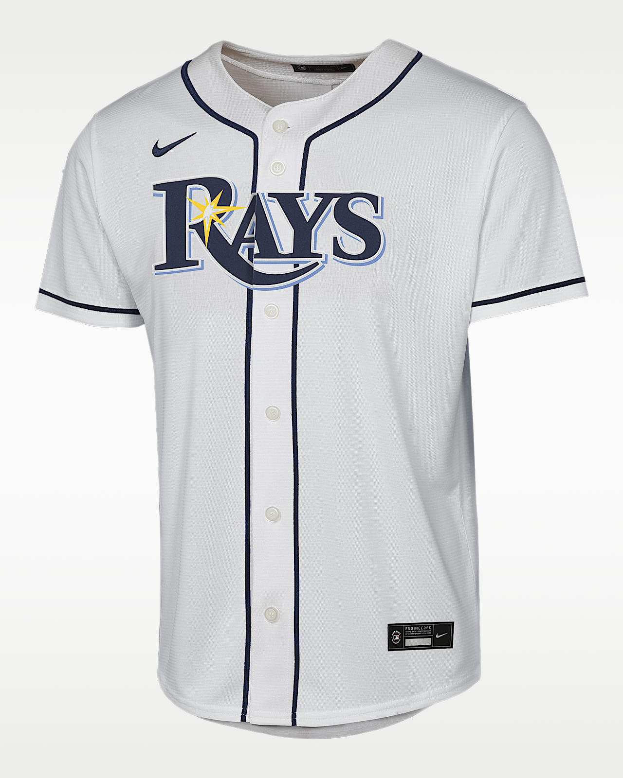 Детские джерси Junior Caminero Tampa Bay Rays Baseline Big Kids' Nike MLB Home Replica Jersey