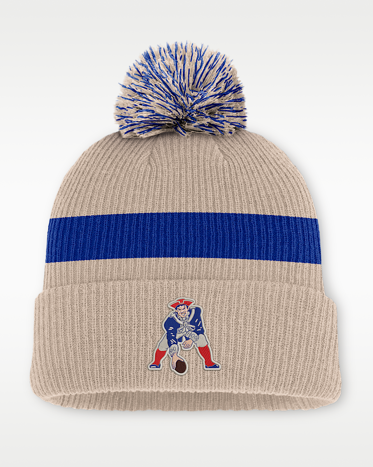 Мужские  New England Patriots Rewind Peak Nike NFL Cuffed Pom Beanie
